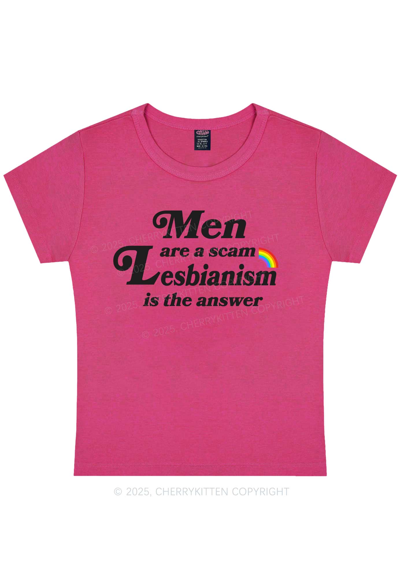 Men Lesbianism Y2K Baby Tee Cherrykitten - Image 7