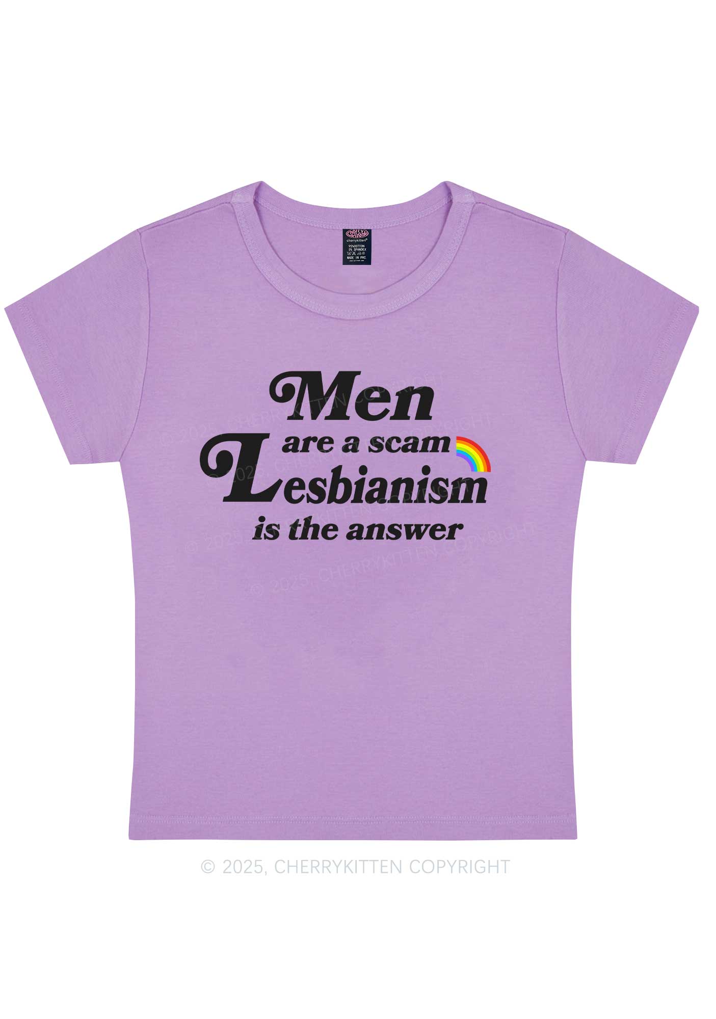 Men Lesbianism Y2K Baby Tee Cherrykitten - Image 8