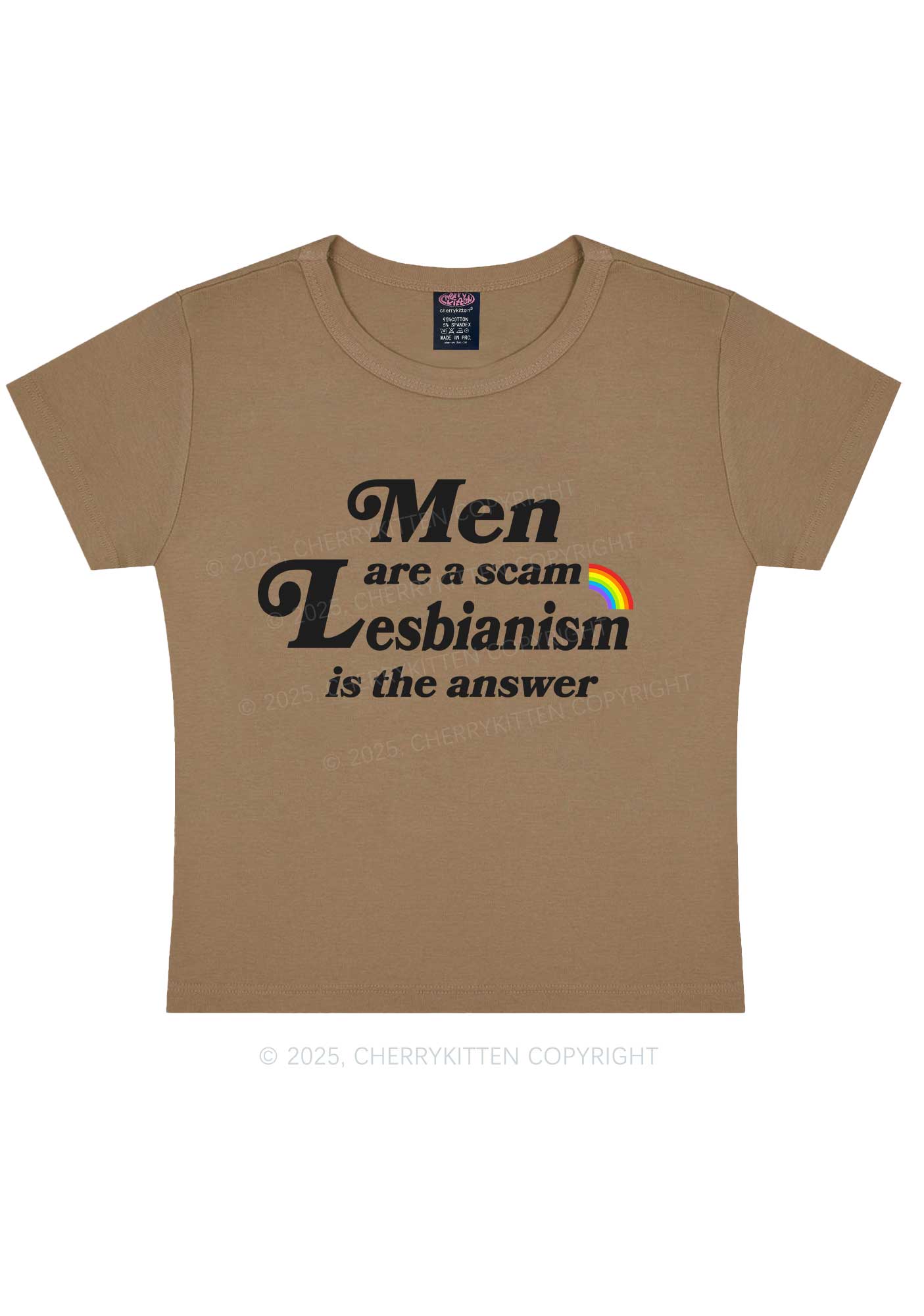 Men Lesbianism Y2K Baby Tee Cherrykitten - Image 9