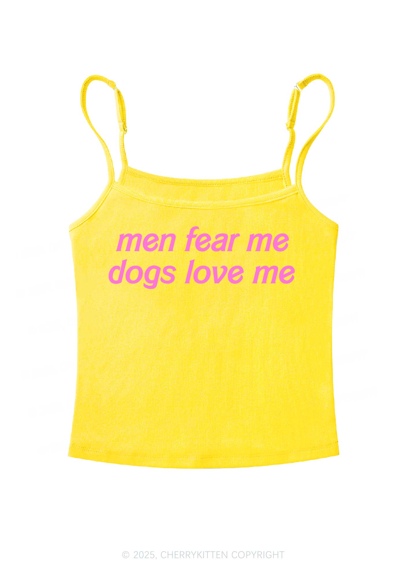 Men Fear Me Y2K Spaghetti Strap Cami Cherrykitten - Image 6