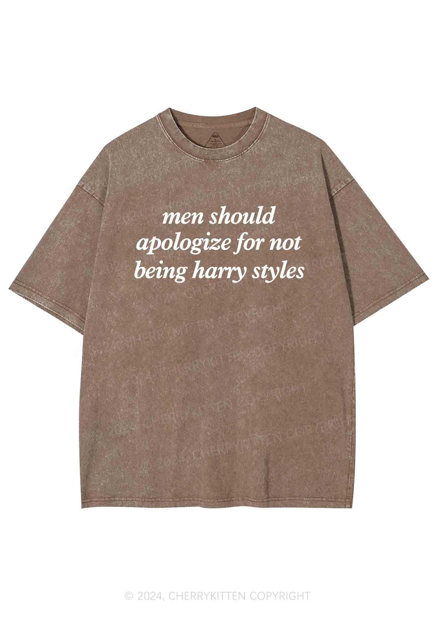 Men Should Apologize Y2K Washed Tee Cherrykitten - Image 7