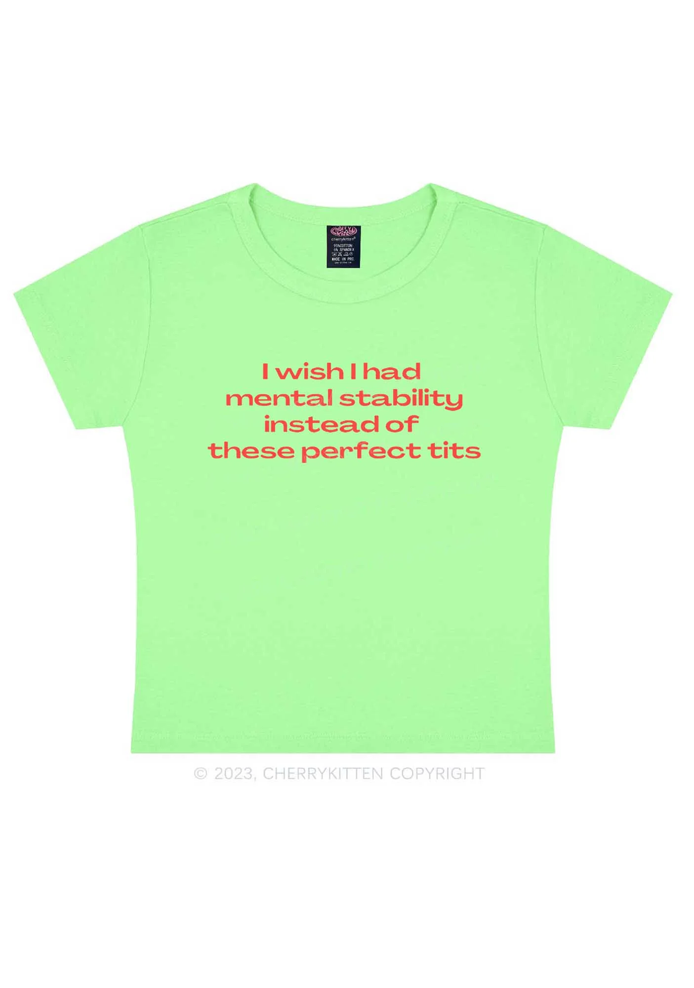 Mental Stability Y2K Baby Tee Cherrykitten - Image 10