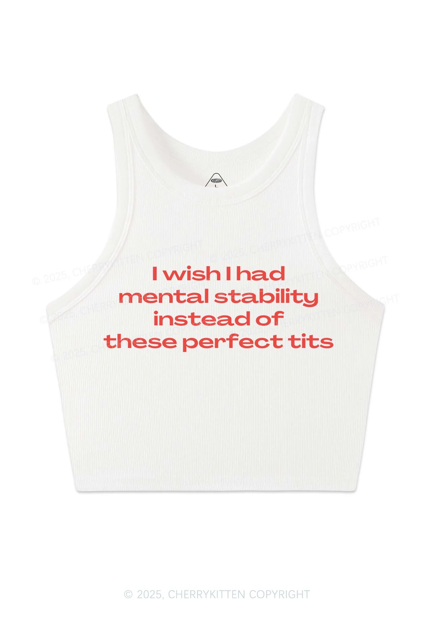 Mental Stability Y2K Crop Tank Top Cherrykitten - Image 3