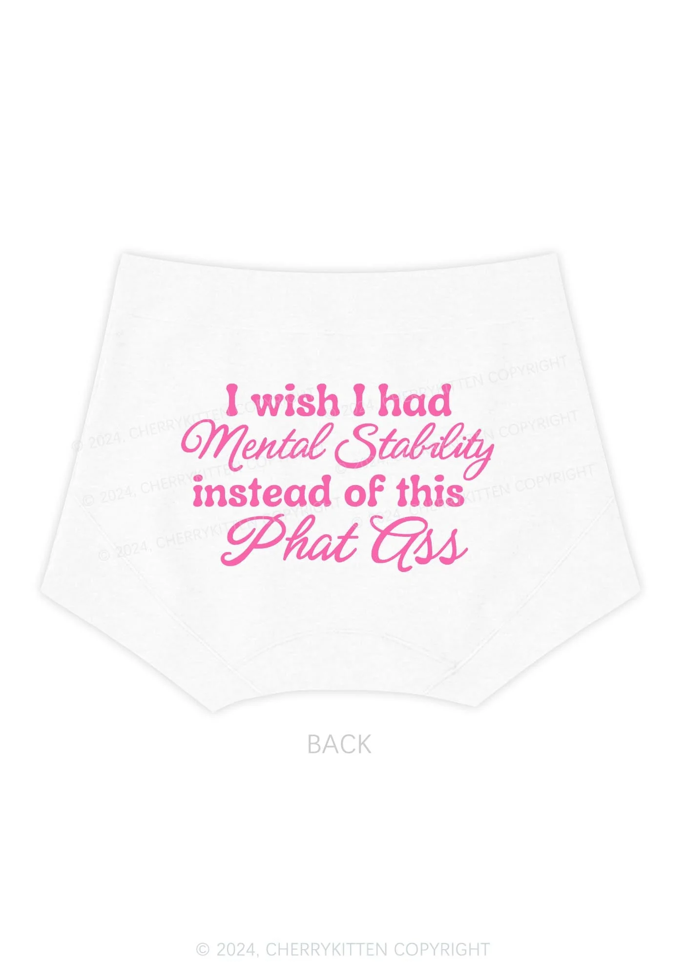Mental Stability Y2K Mid Rise Waist Boyshort Cherrykitten - Image 4