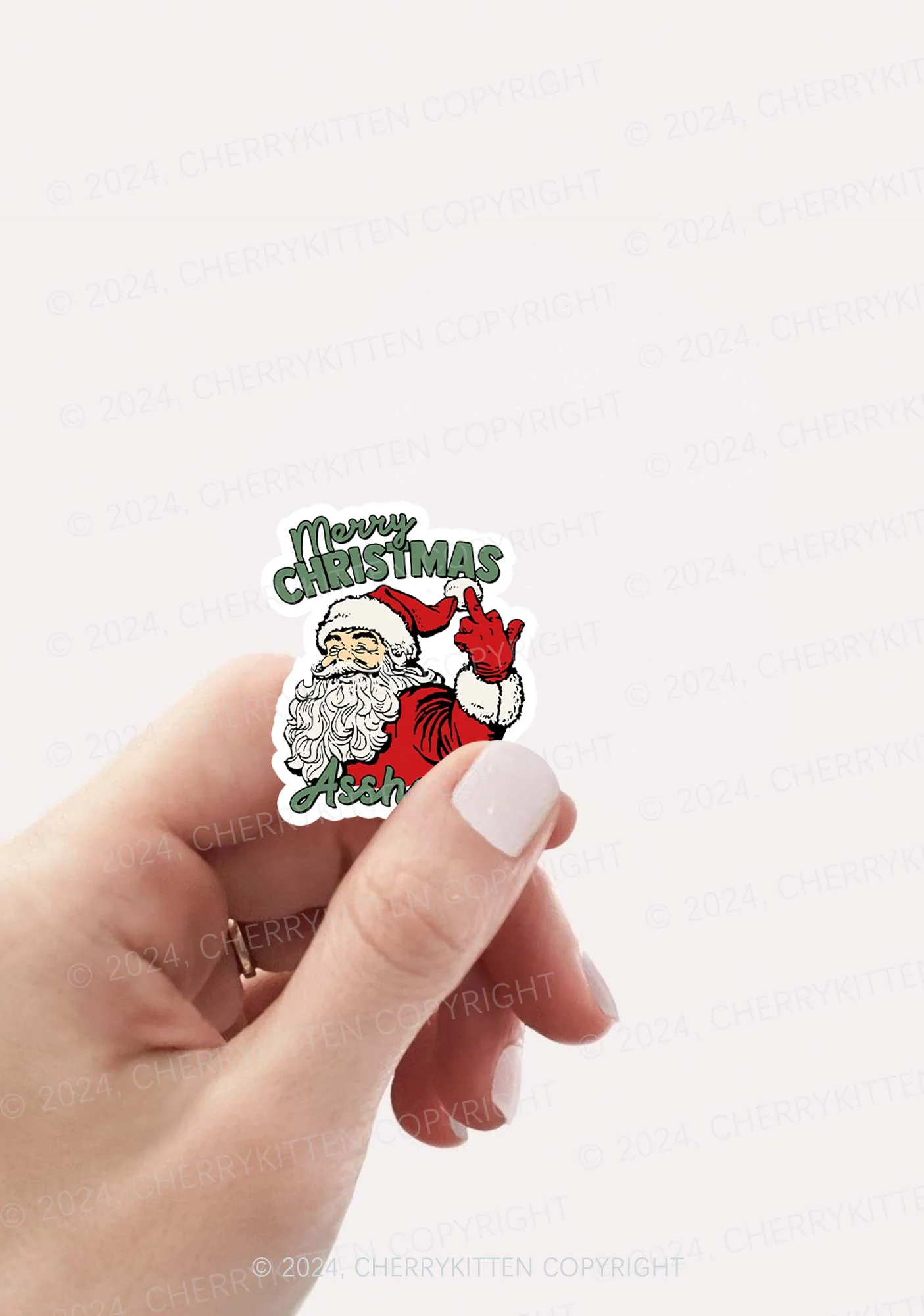 Merry Christmas 1Pc Y2K Sticker Cherrykitten - Image 2