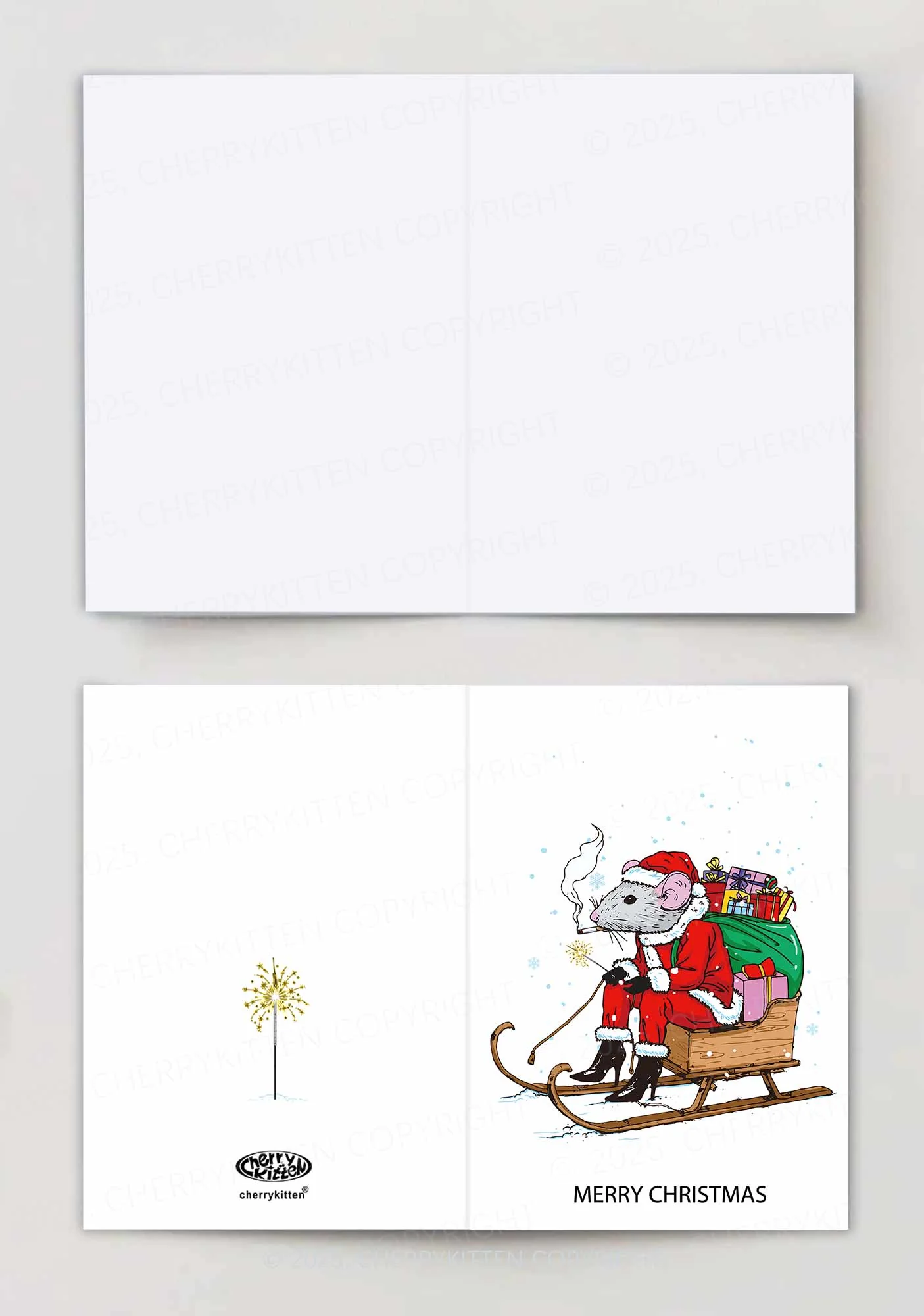 Merry Christmas Rat Gift Card - Image 2