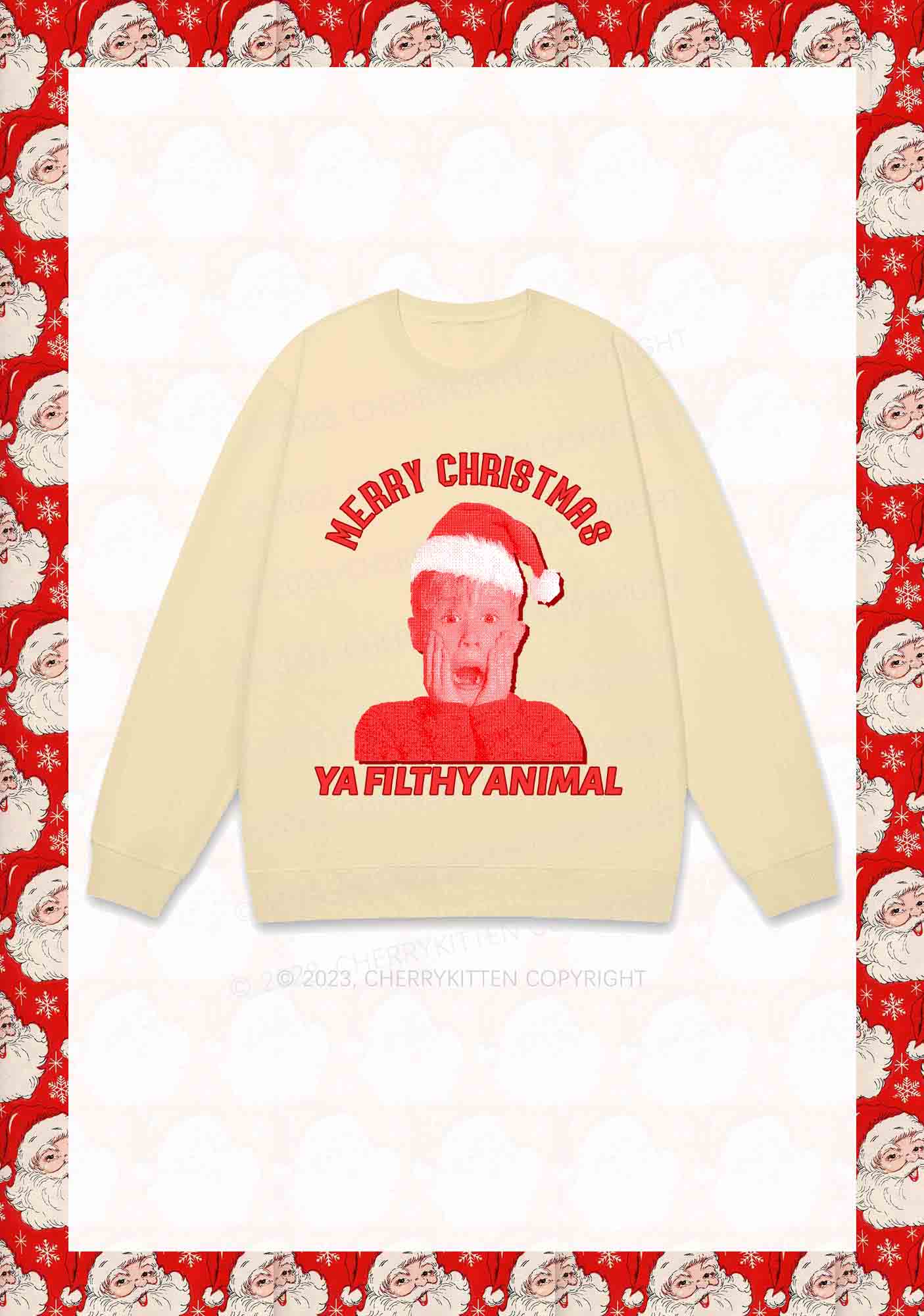 Merry Christmas Screaming Boy Y2K Sweatshirt Cherrykitten - Image 4