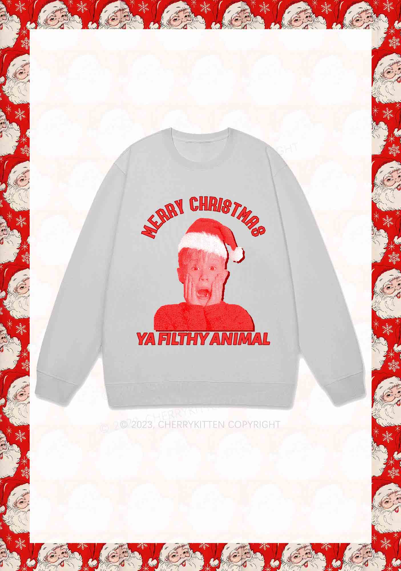 Merry Christmas Screaming Boy Y2K Sweatshirt Cherrykitten - Image 5
