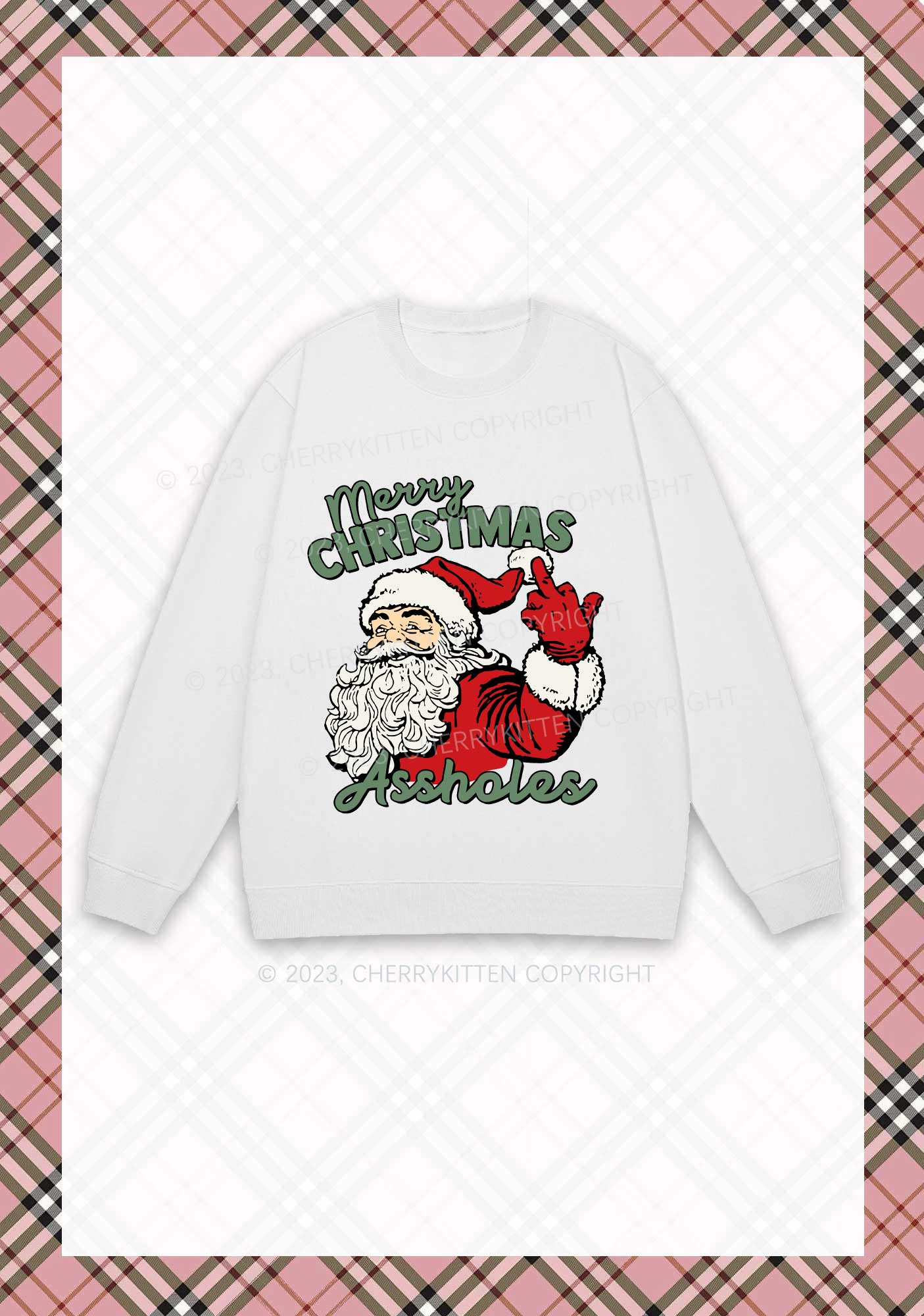 Merry Christmas Y2K Sweatshirt Cherrykitten - Image 3