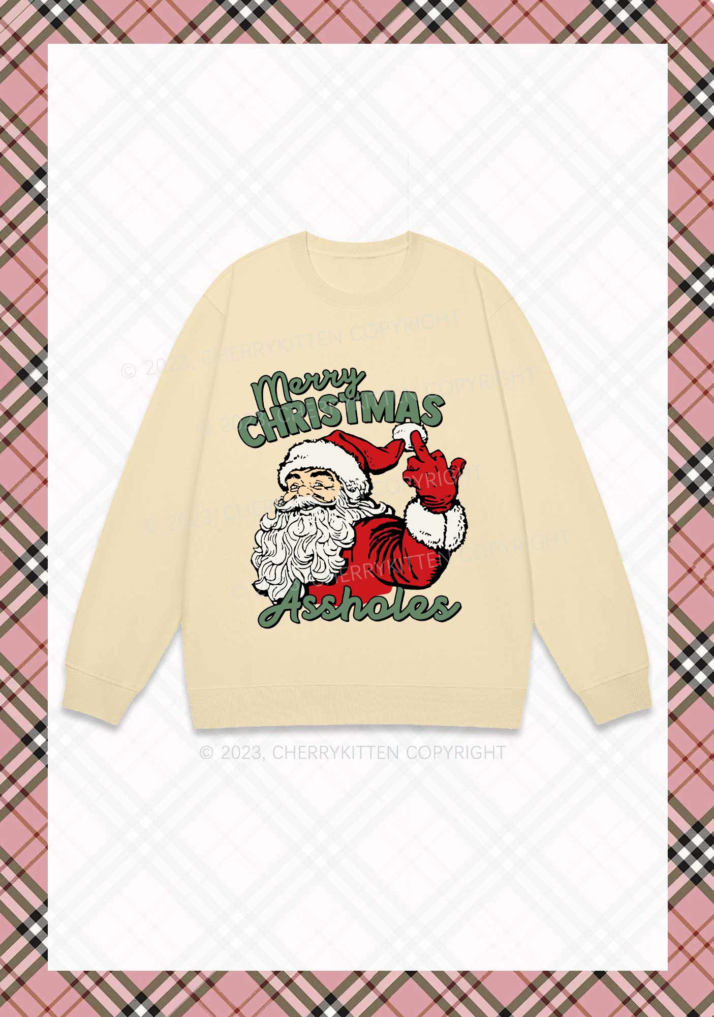 Merry Christmas Y2K Sweatshirt Cherrykitten - Image 4