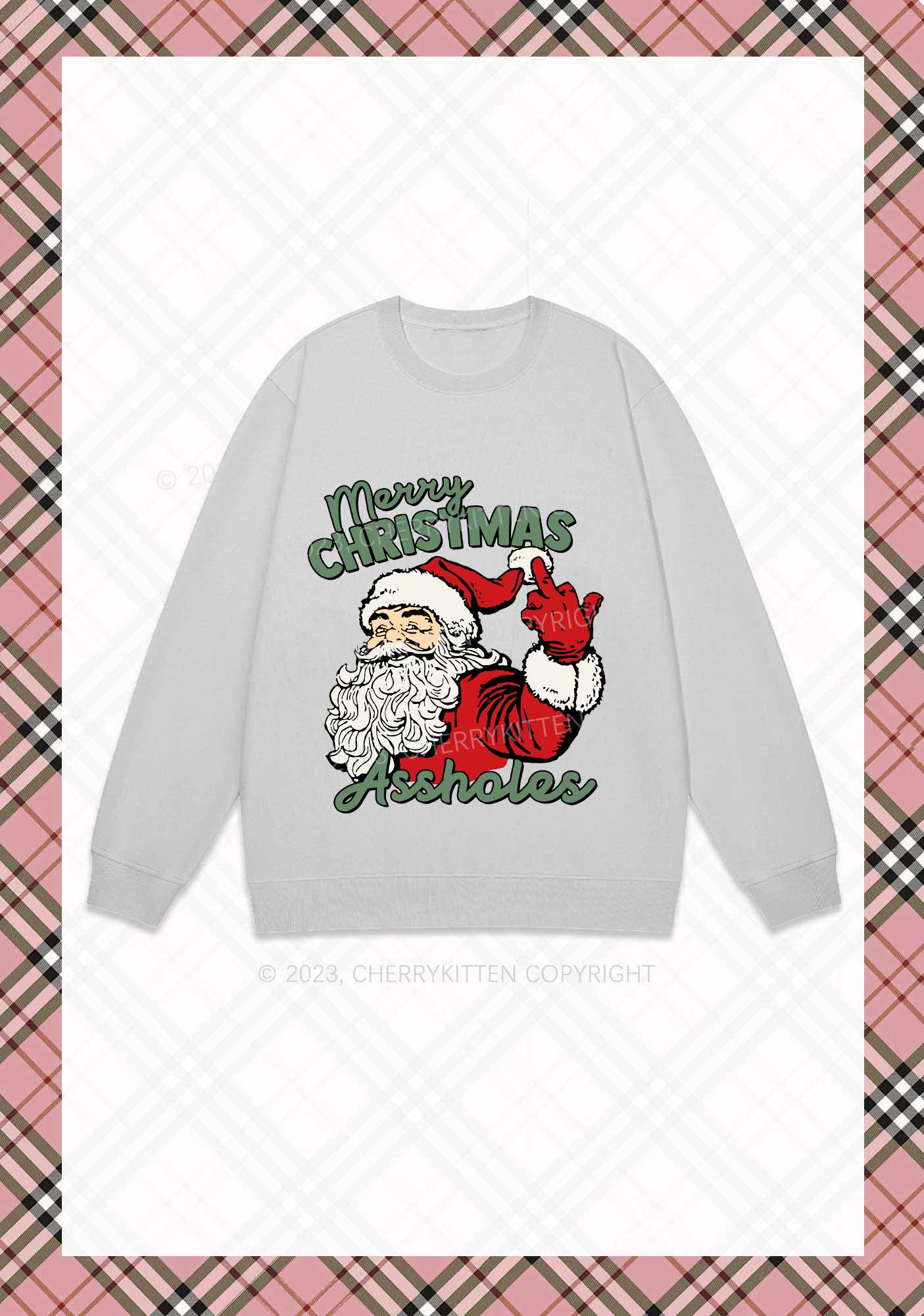 Merry Christmas Y2K Sweatshirt Cherrykitten - Image 5