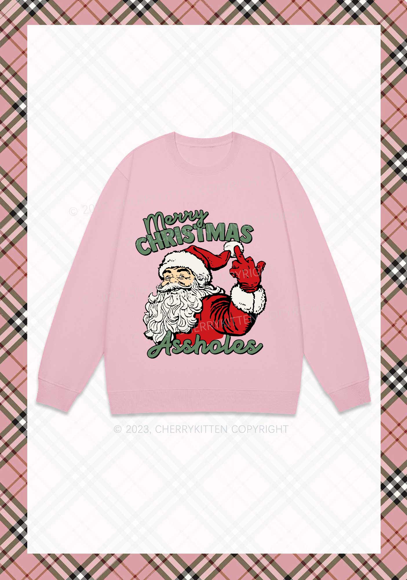 Merry Christmas Y2K Sweatshirt Cherrykitten - Image 6