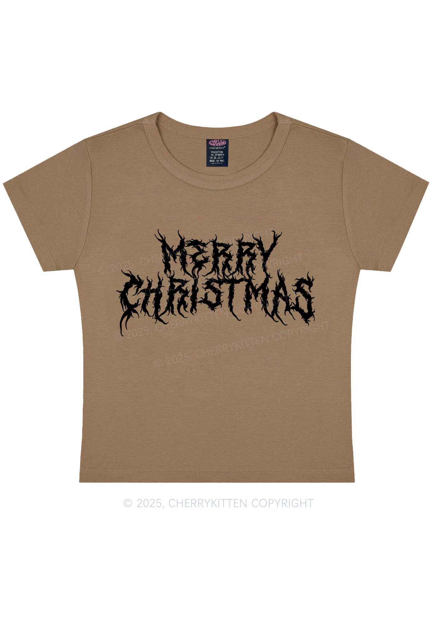 Merry Christmas Y2K Baby Tee Cherrykitten - Image 8