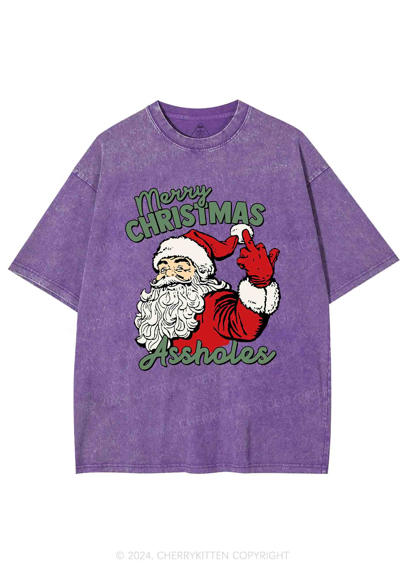 Merry Christmas Y2K Washed Tee Cherrykitten - Image 5