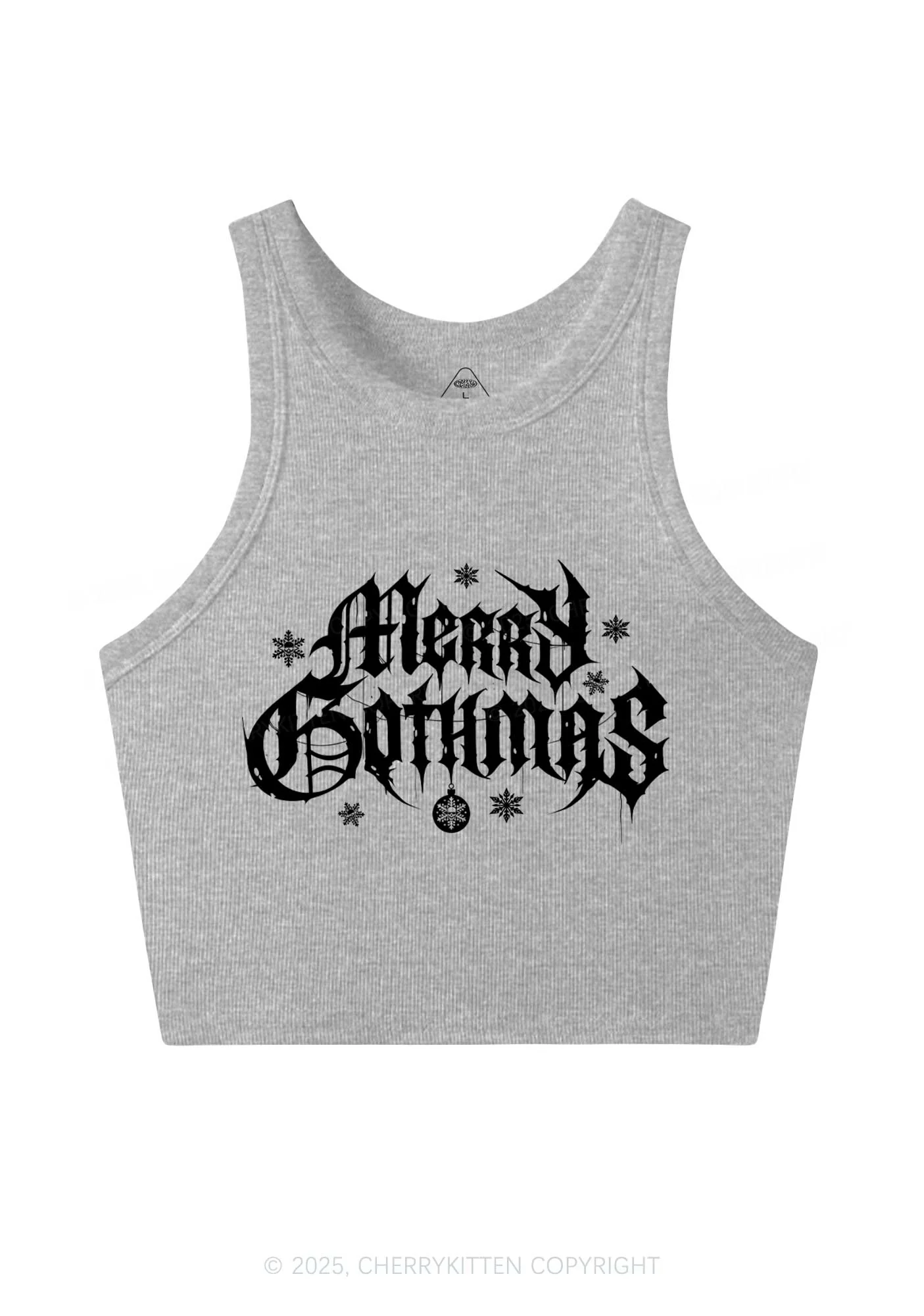 Merry Gothmas Y2K Crop Tank Top Cherrykitten - Image 5