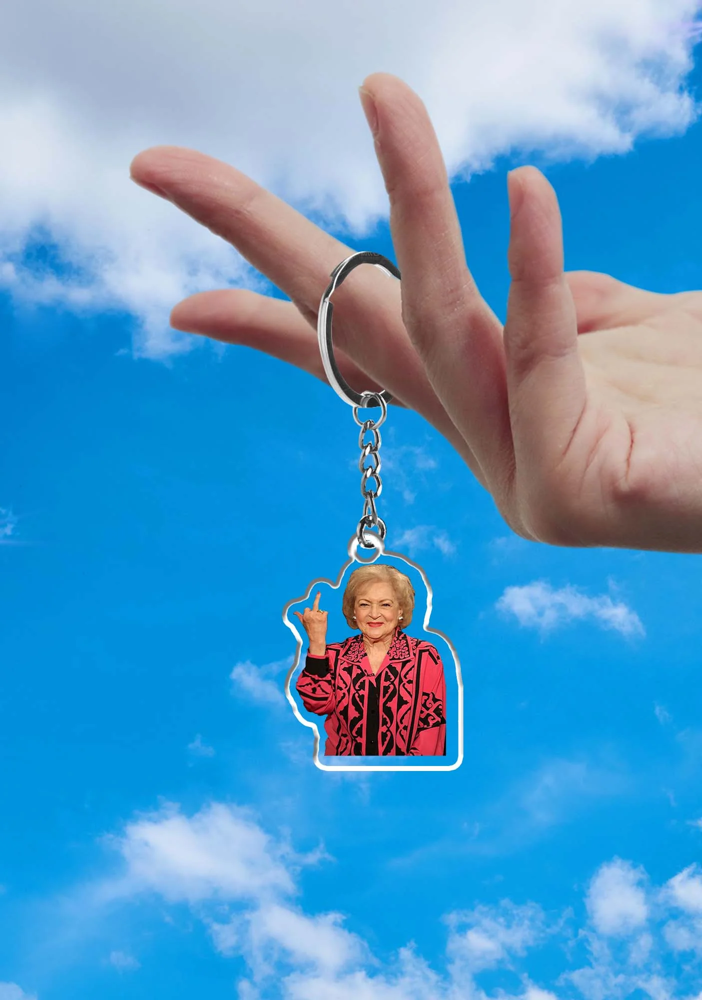 Middle Finger 1Pc Y2K Keychain Cherrykitten - Image 2