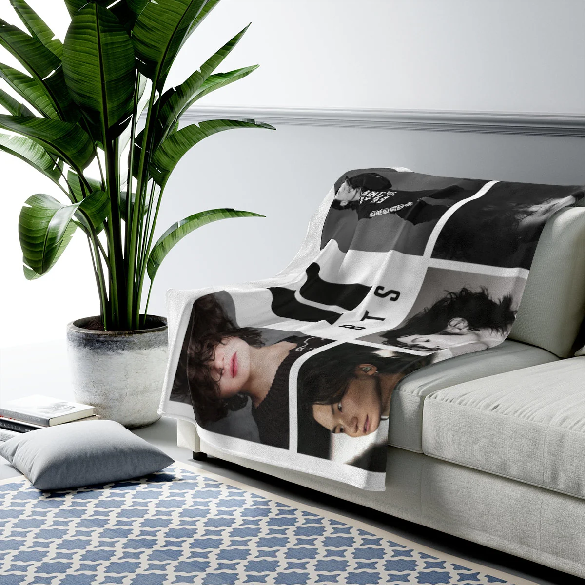 Min Yoongi Photo Collage Kpop Plush Blanket - Image 2