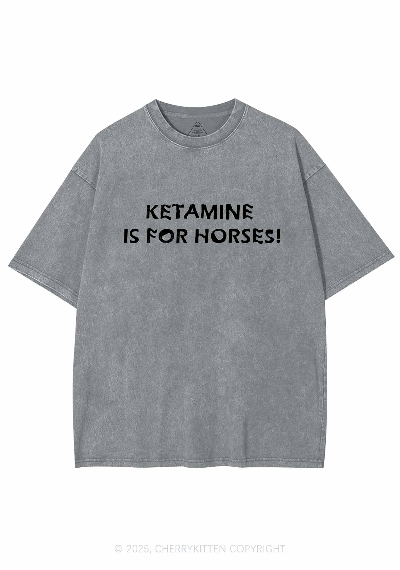 Mine Is For Horses Y2K Washed Tee Cherrykitten - Image 6