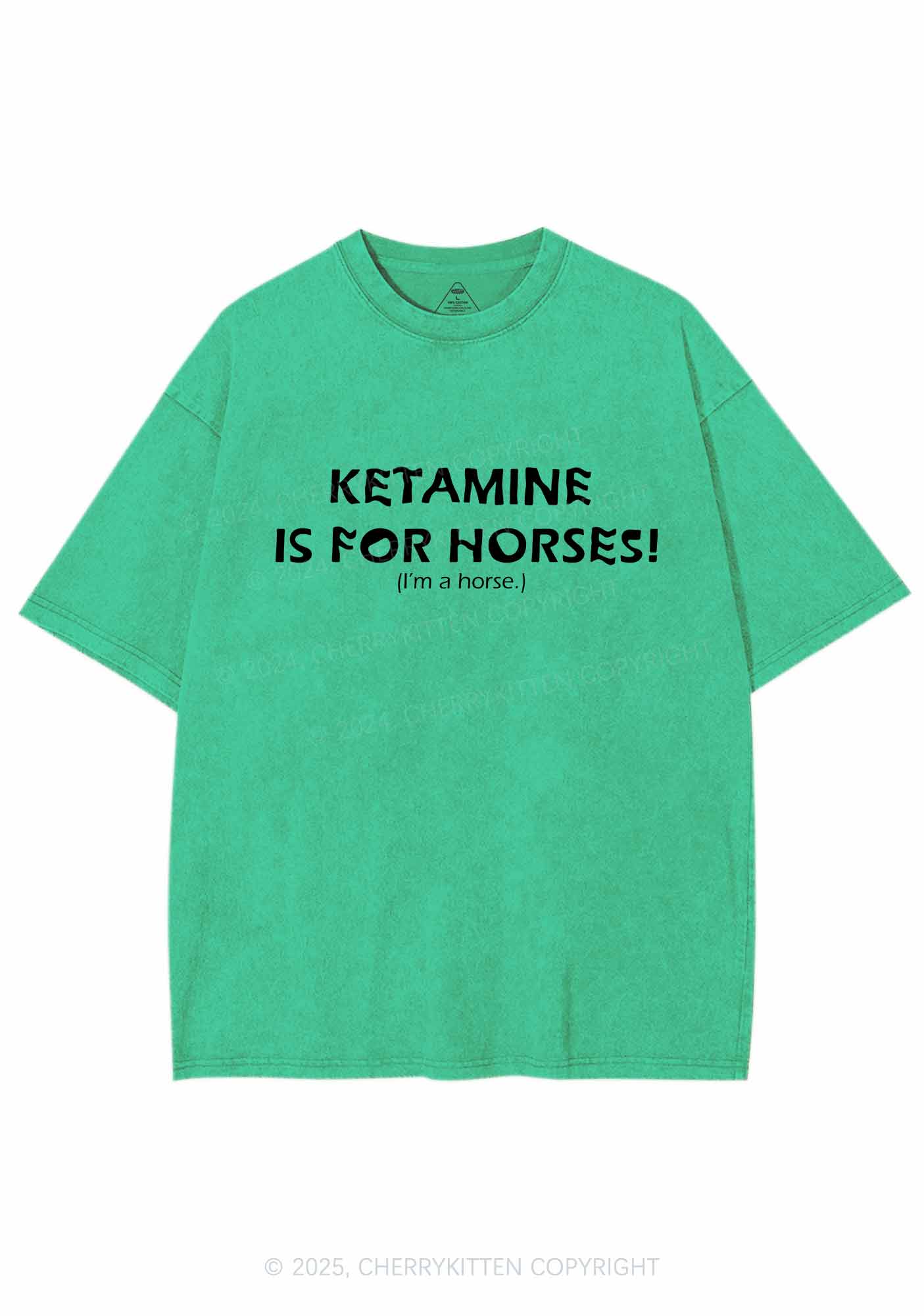 Mine Is For Horses Y2K Washed Tee Cherrykitten - Image 8