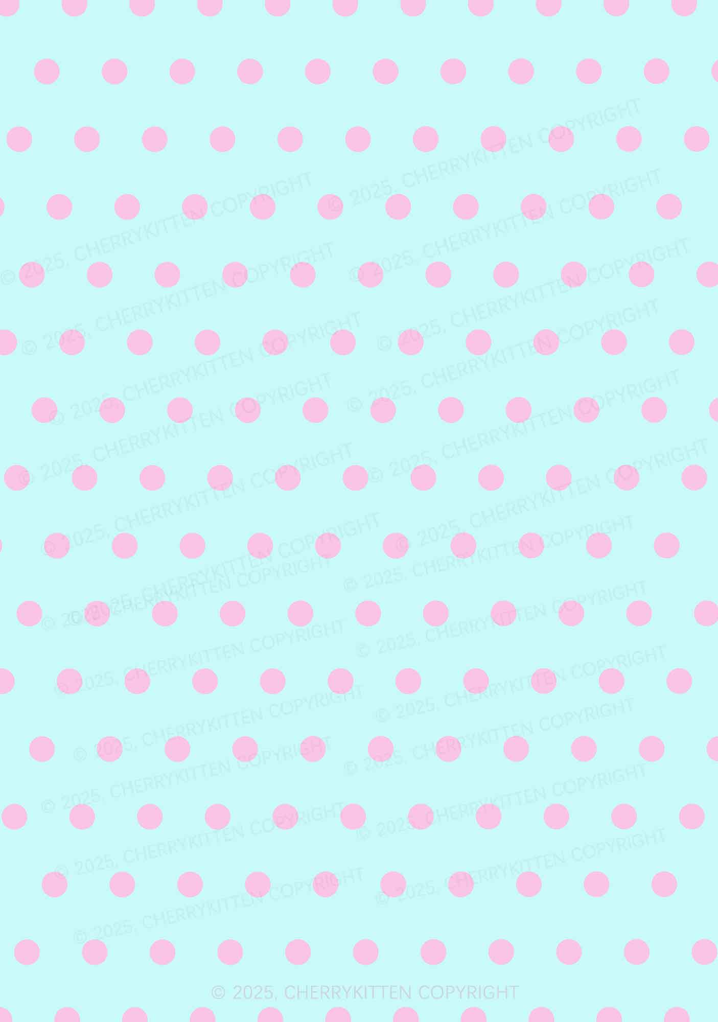Mint Blue And Pink Dots Y2K Print Bikini Set Cherrykitten - Image 2