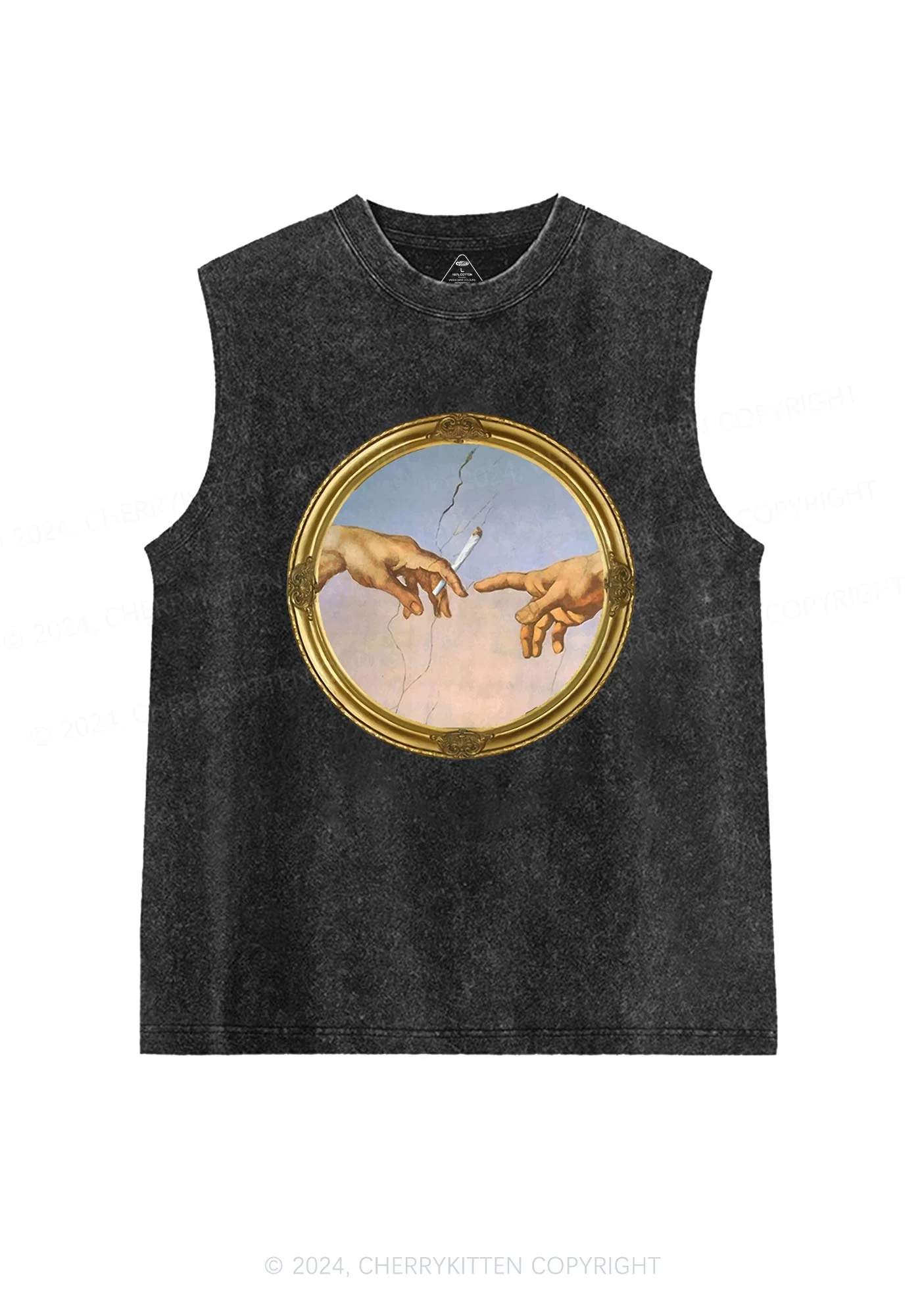 Mirror Smoke Y2K Washed Tank Cherrykitten - Image 3