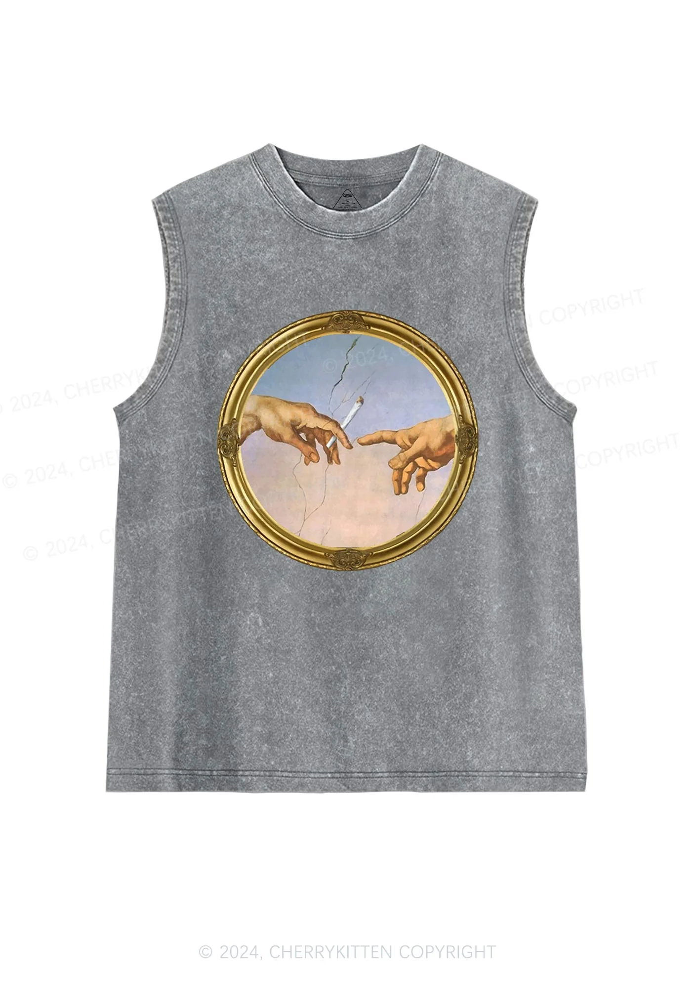 Mirror Smoke Y2K Washed Tank Cherrykitten - Image 6