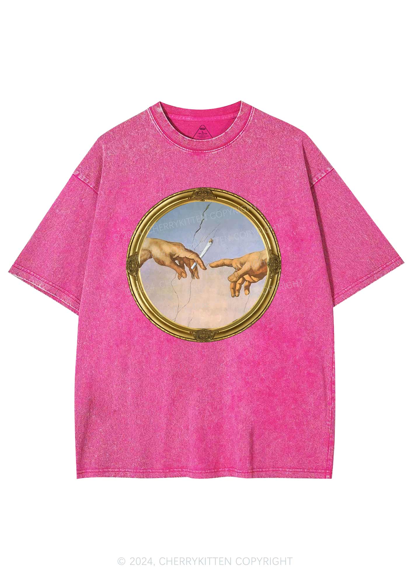 Mirror Smoke Y2K Washed Tee Cherrykitten - Image 3