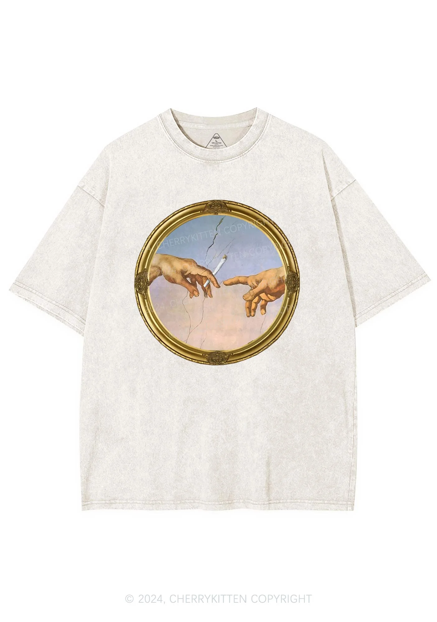 Mirror Smoke Y2K Washed Tee Cherrykitten - Image 4