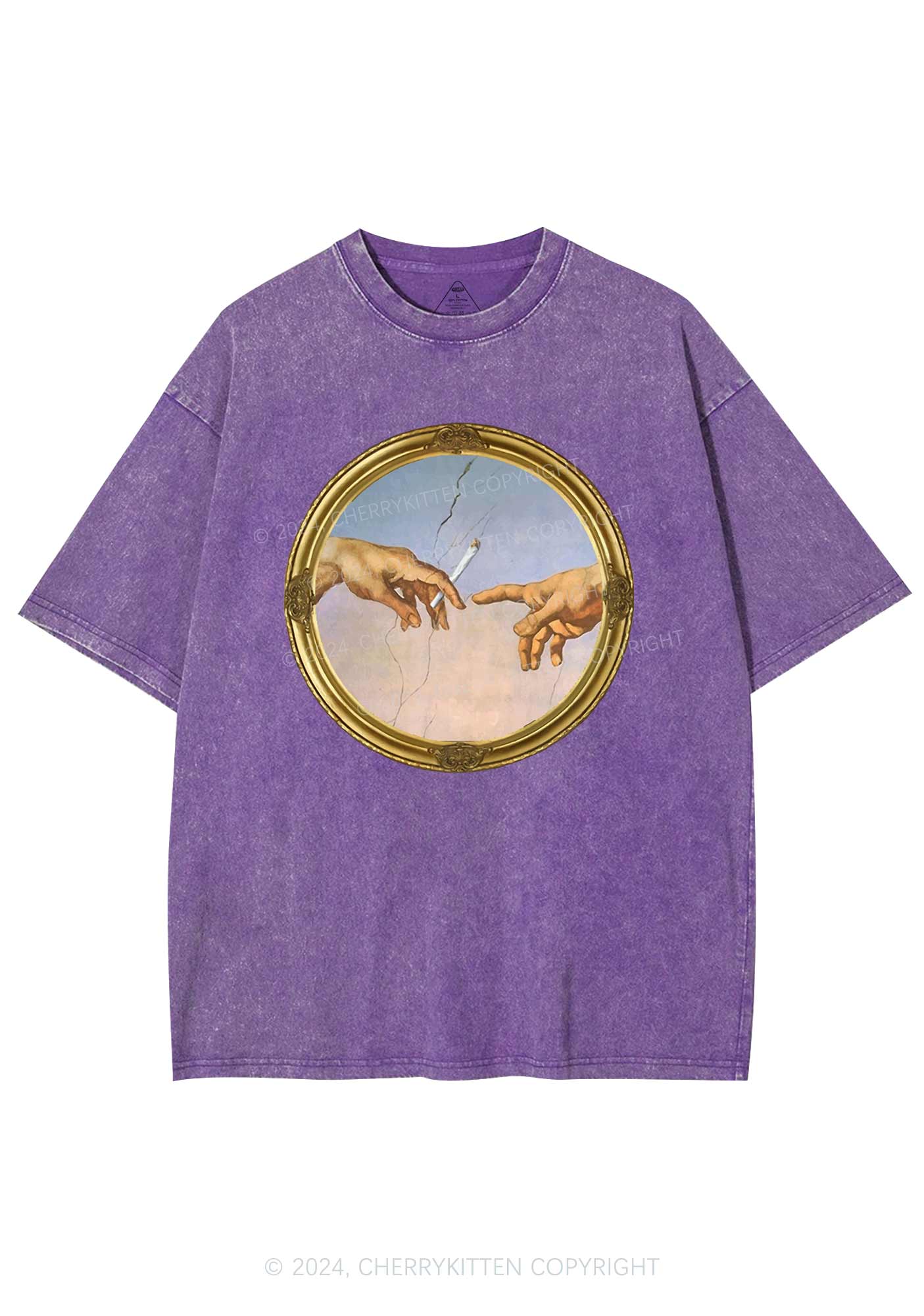 Mirror Smoke Y2K Washed Tee Cherrykitten - Image 5