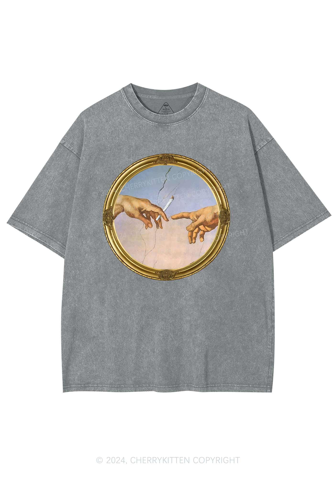 Mirror Smoke Y2K Washed Tee Cherrykitten - Image 6