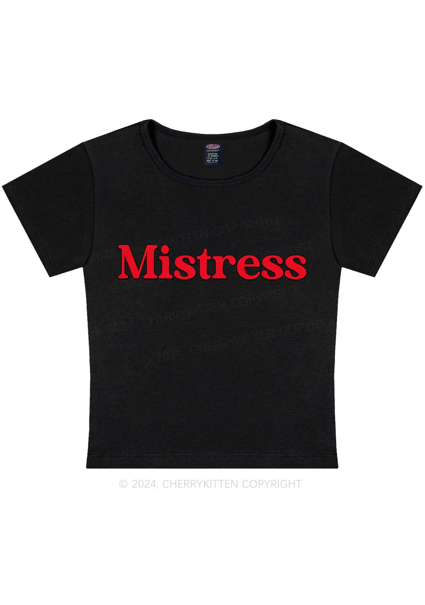 Mistress Y2K Baby Tee Cherrykitten - Image 4