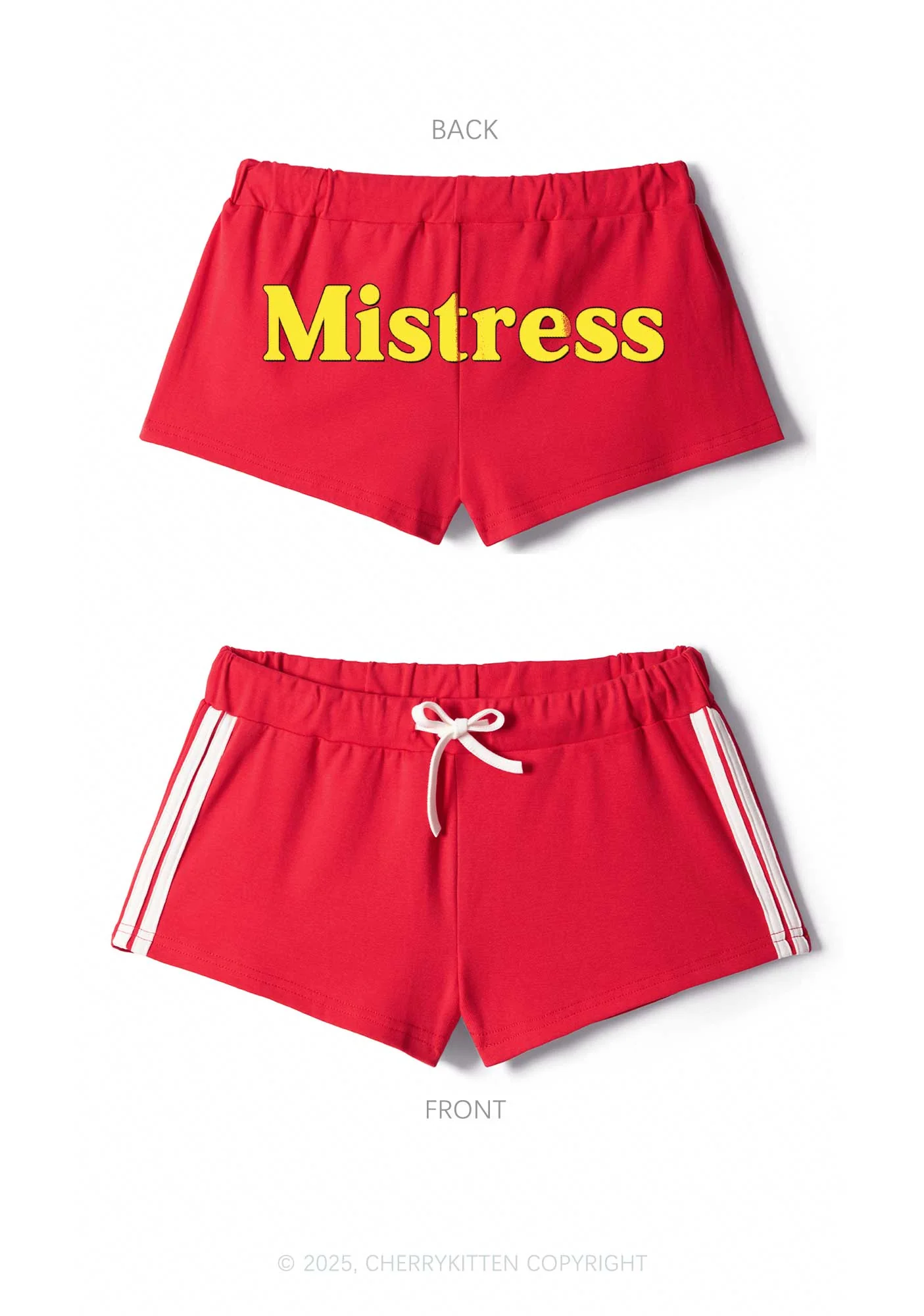 Mistress Y2K Drawstring Mini Shorts Cherrykitten - Image 4