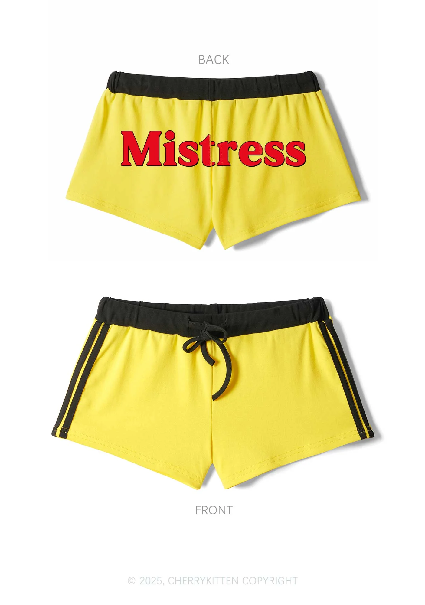 Mistress Y2K Drawstring Mini Shorts Cherrykitten - Image 5