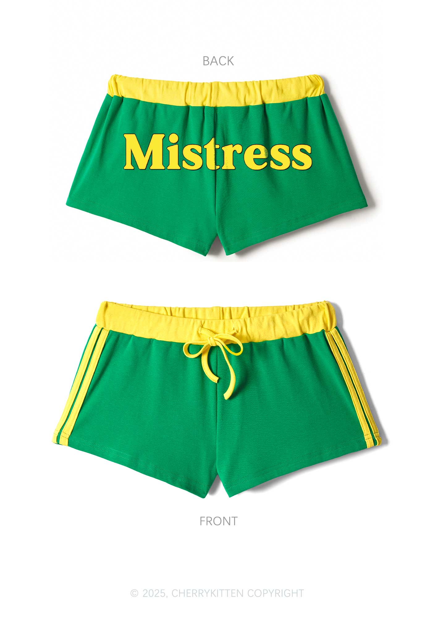 Mistress Y2K Drawstring Mini Shorts Cherrykitten - Image 6