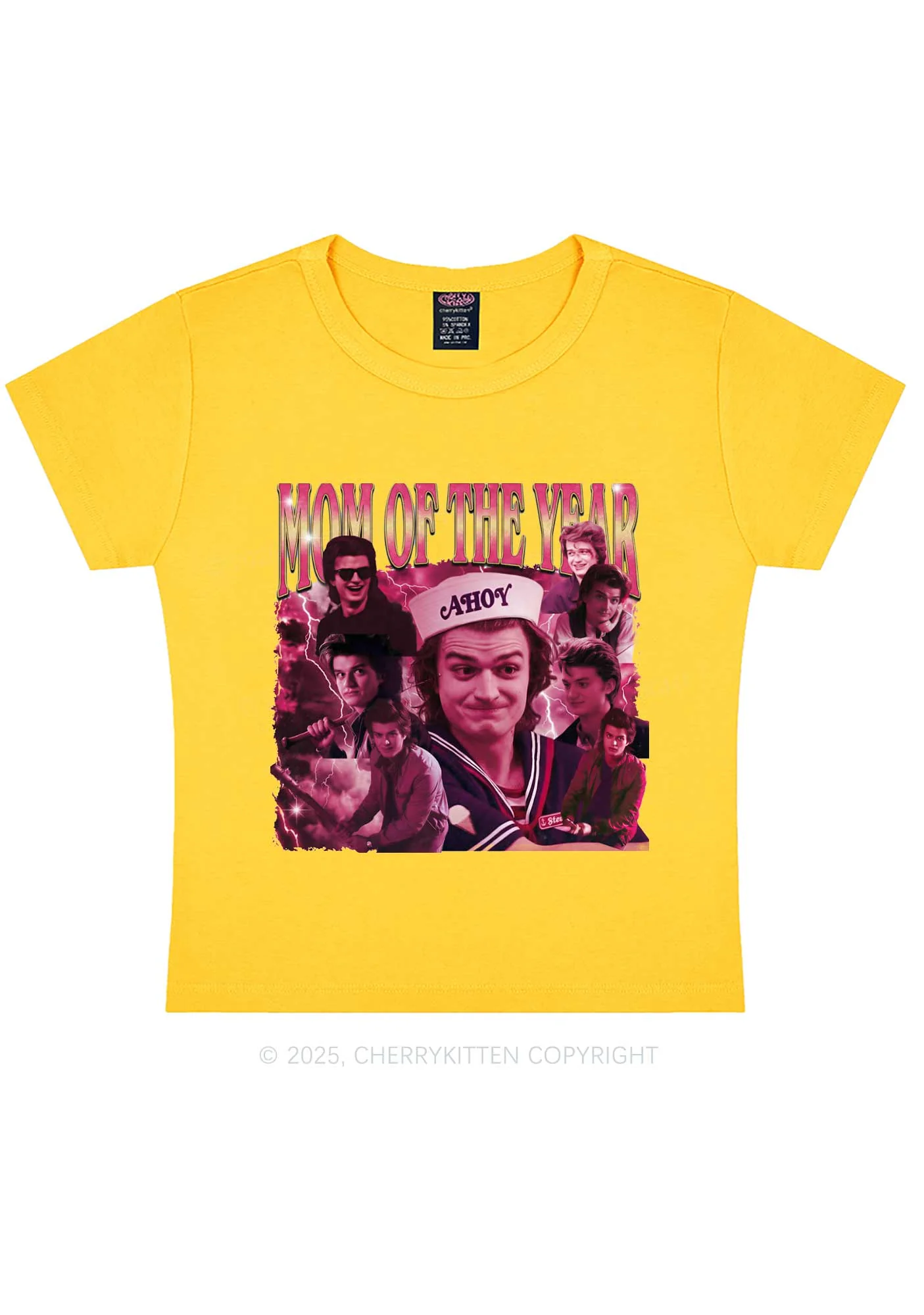 Mom Of The Year Y2K Baby Tee Cherrykitten - Image 3
