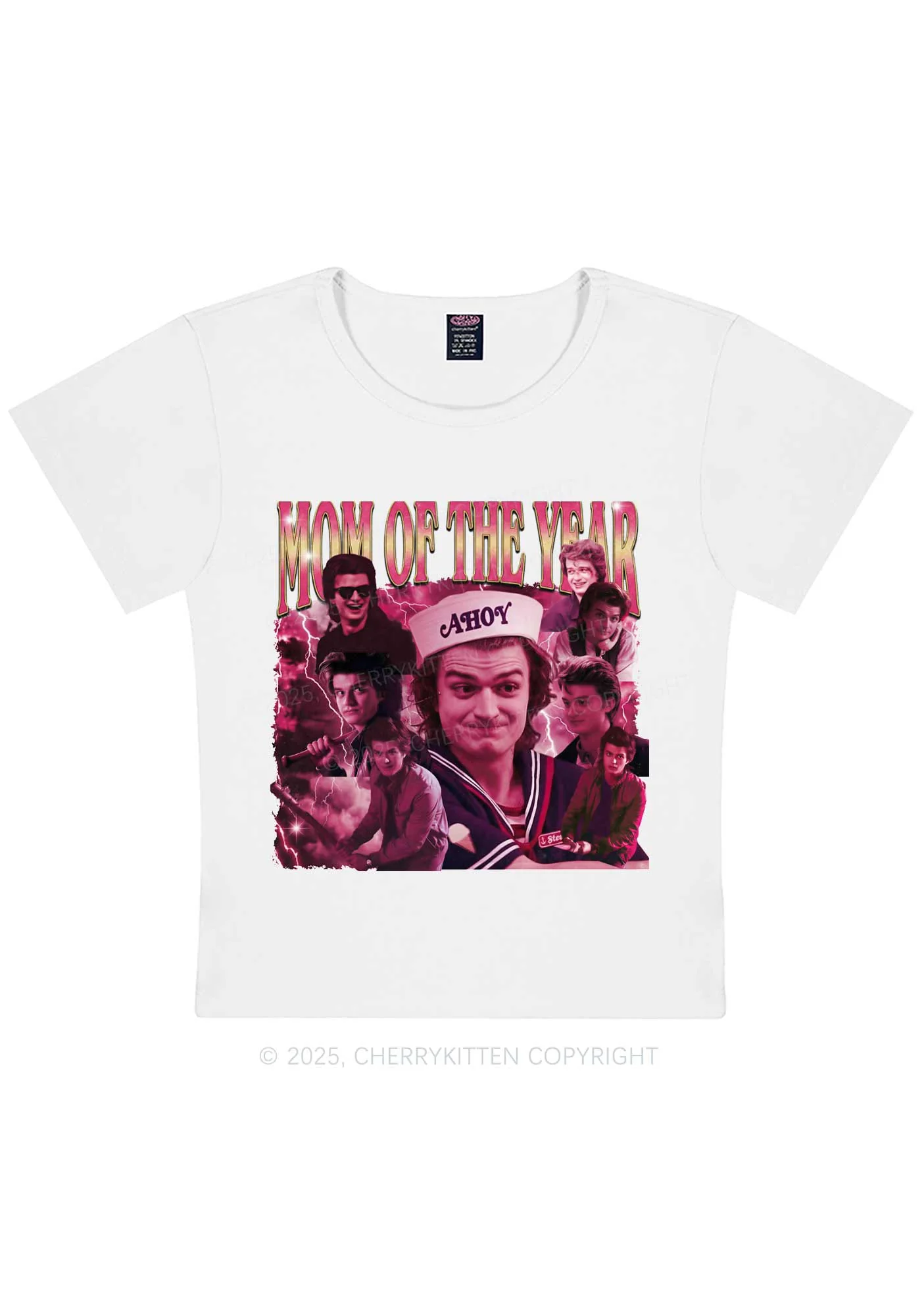 Mom Of The Year Y2K Baby Tee Cherrykitten - Image 4