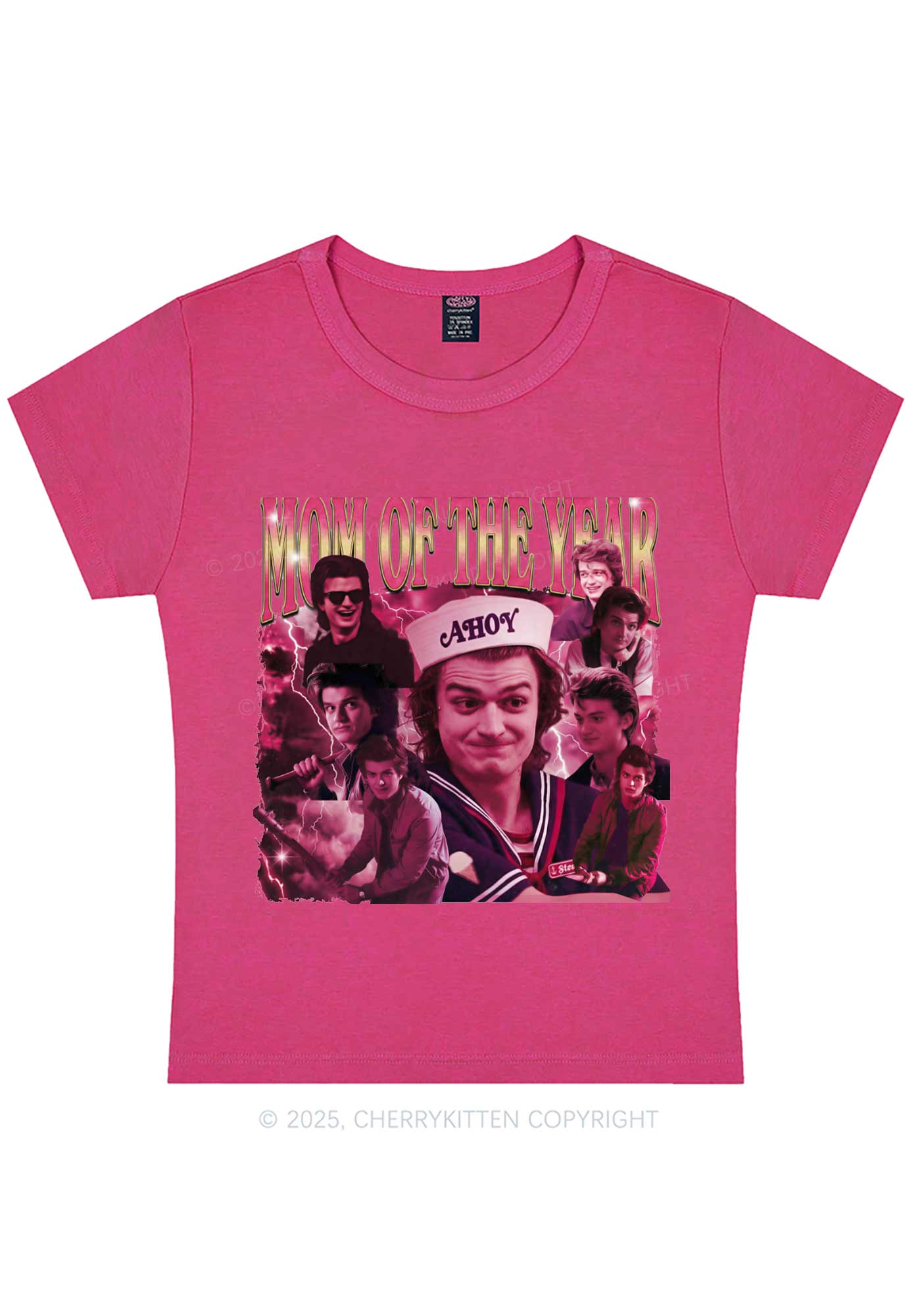 Mom Of The Year Y2K Baby Tee Cherrykitten - Image 7