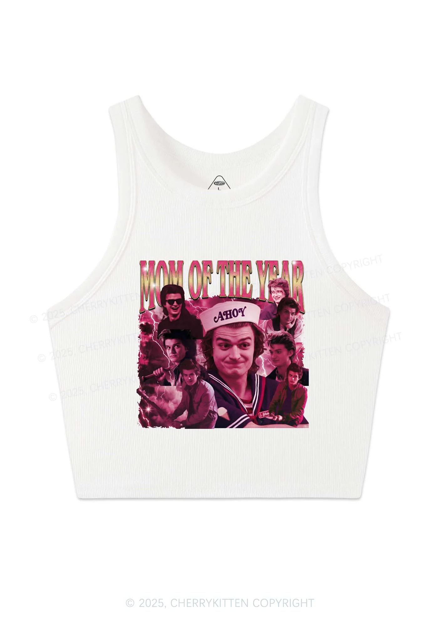 Mom Of The Year Y2K Crop Tank Top Cherrykitten - Image 3