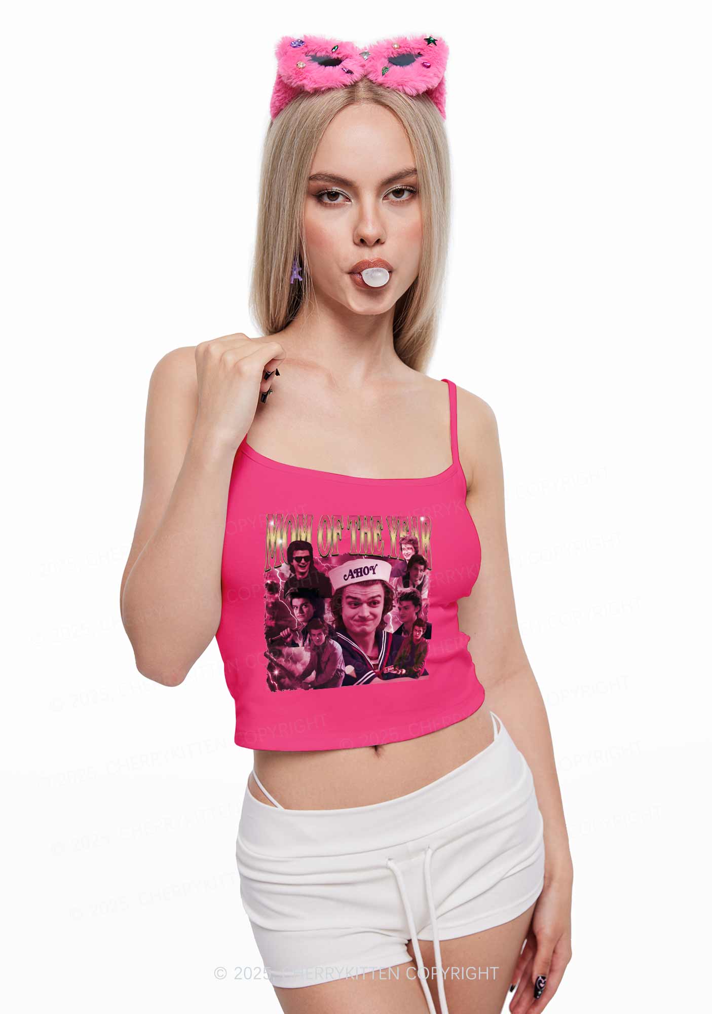 Mom Of The Year Y2K Spaghetti Strap Cami Cherrykitten - Image 2