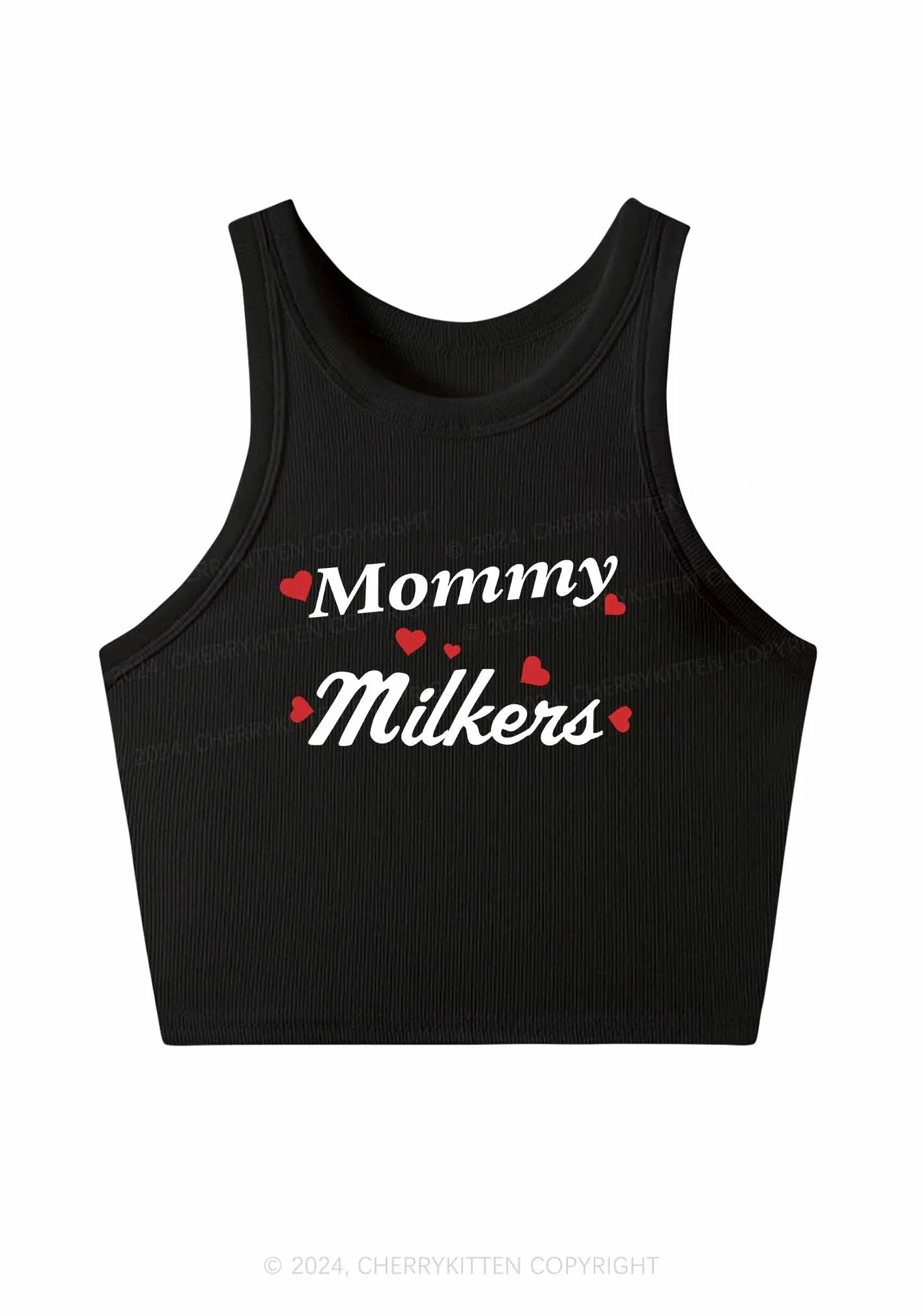 Mommy Milkers Y2K Crop Tank Top Cherrykitten - Image 3
