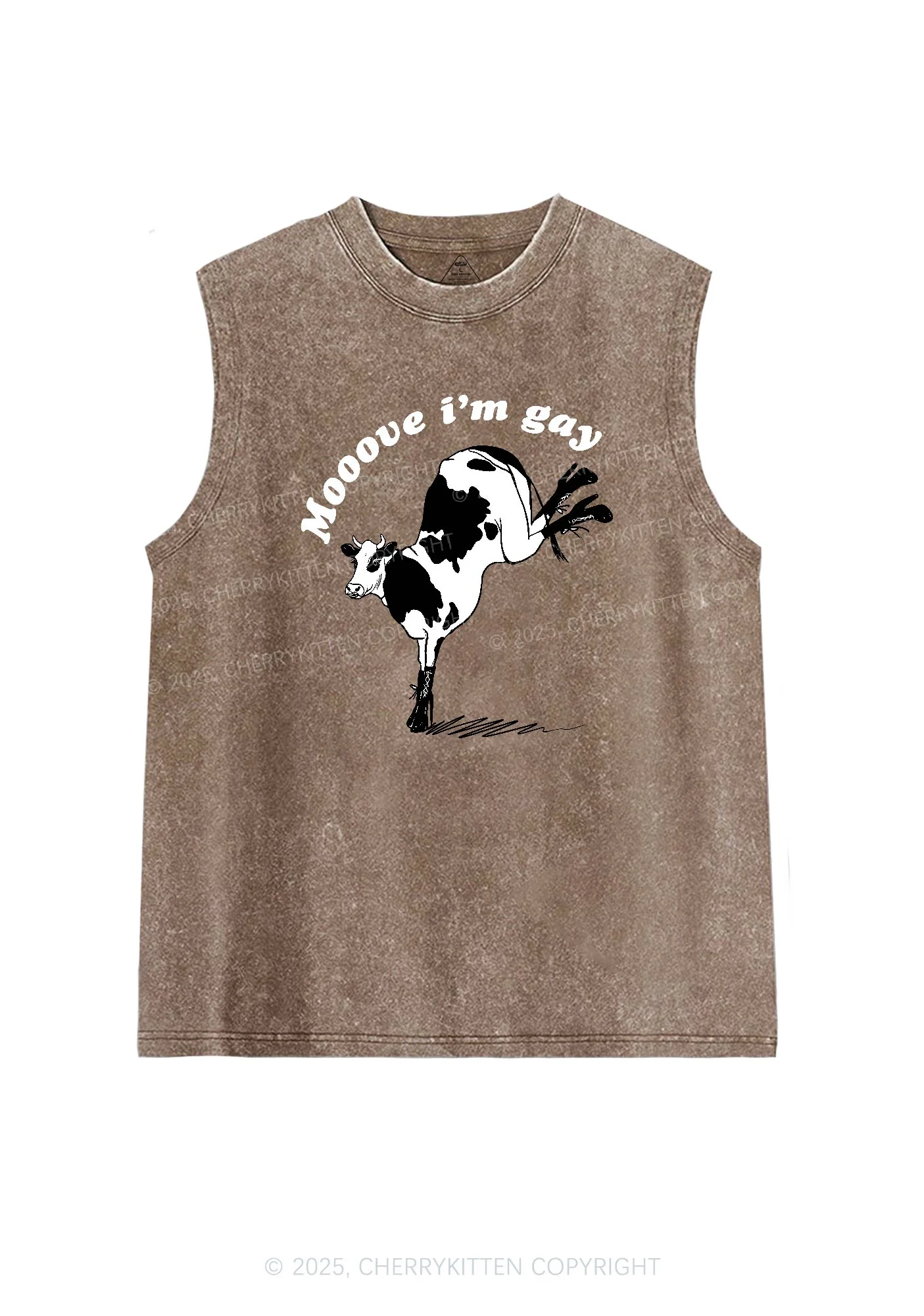 Mooove Im Gay Y2K Washed Tank Cherrykitten - Image 6