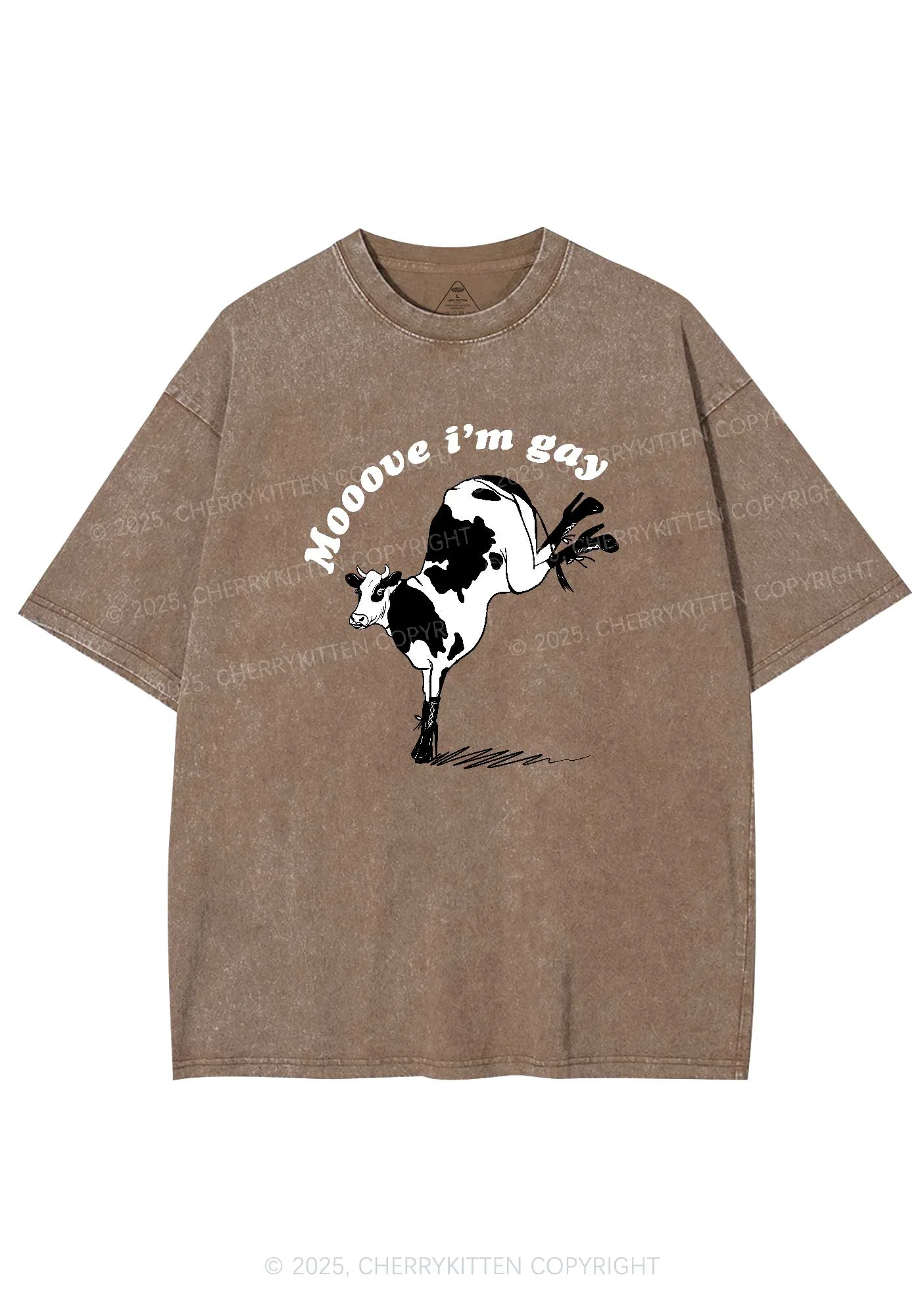 Mooove Im Gay Y2K Washed Tee Cherrykitten - Image 7