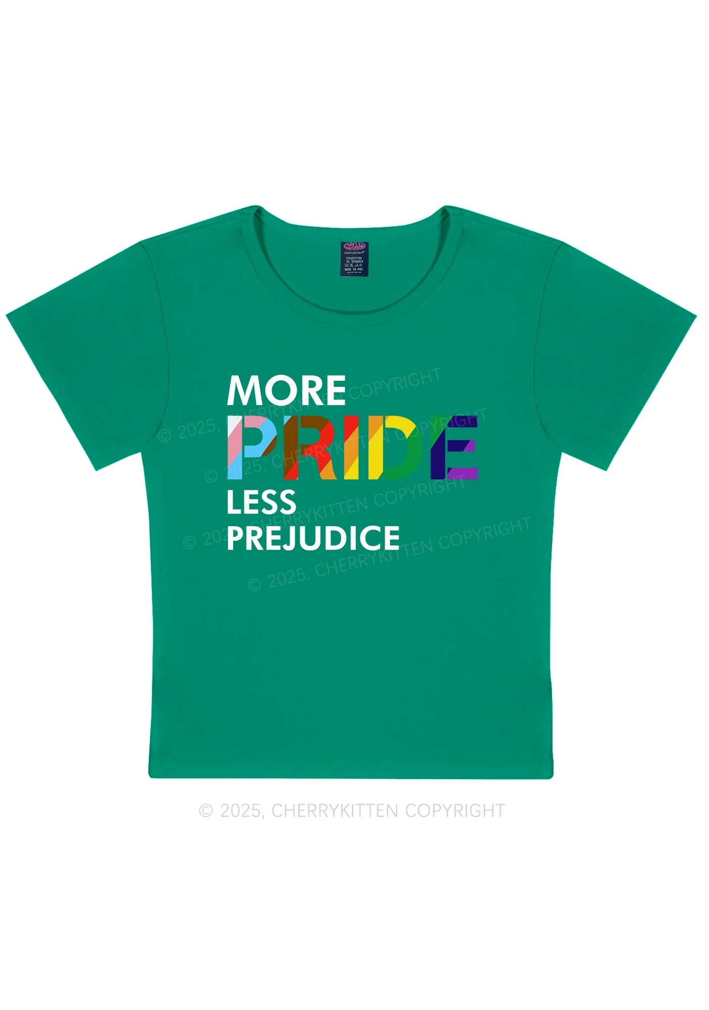 More Pride Less Prejudice Y2K Baby Tee Cherrykitten - Image 11