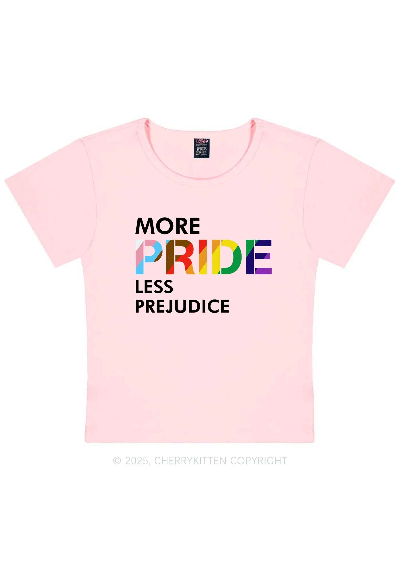 More Pride Less Prejudice Y2K Baby Tee Cherrykitten - Image 12