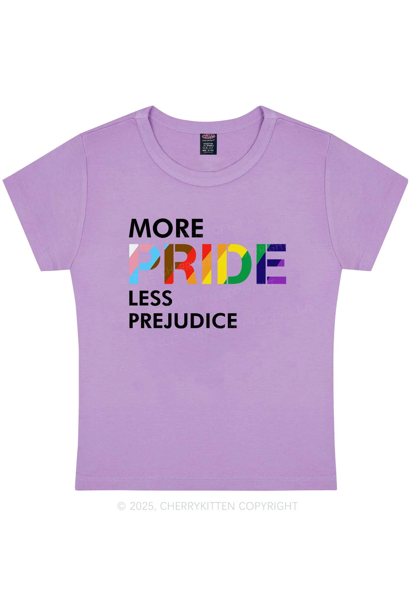 More Pride Less Prejudice Y2K Baby Tee Cherrykitten - Image 5