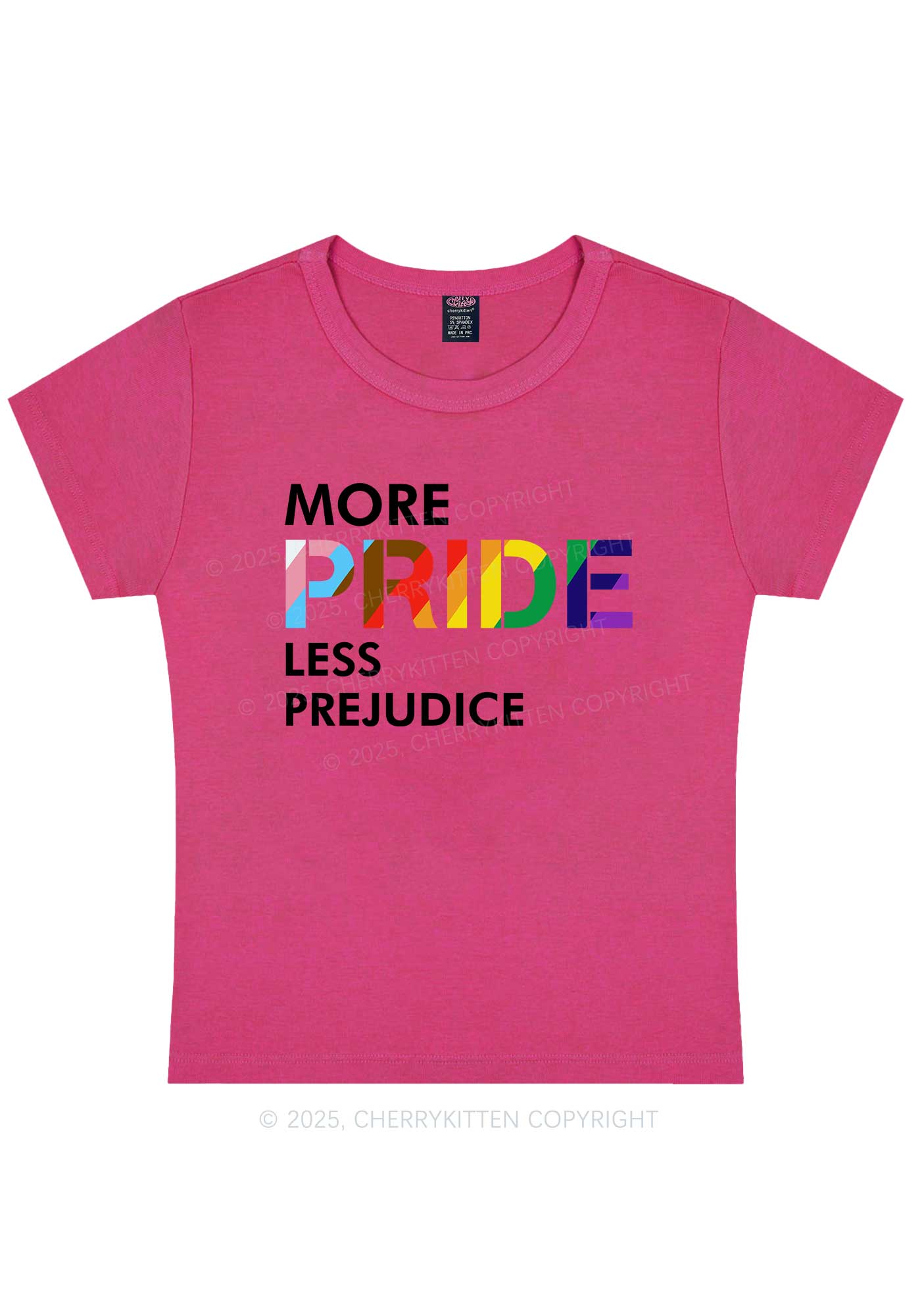 More Pride Less Prejudice Y2K Baby Tee Cherrykitten - Image 6