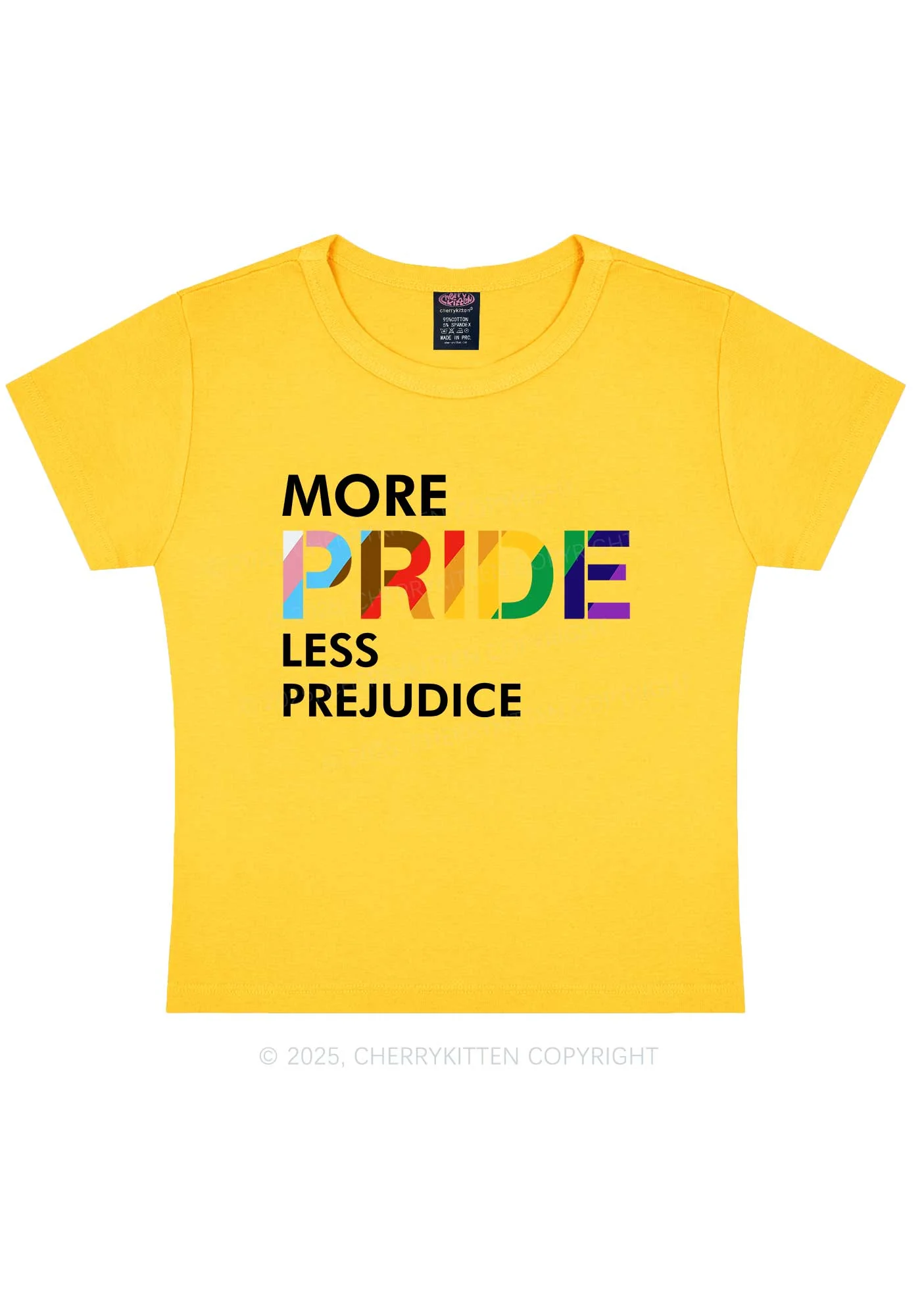 More Pride Less Prejudice Y2K Baby Tee Cherrykitten - Image 7