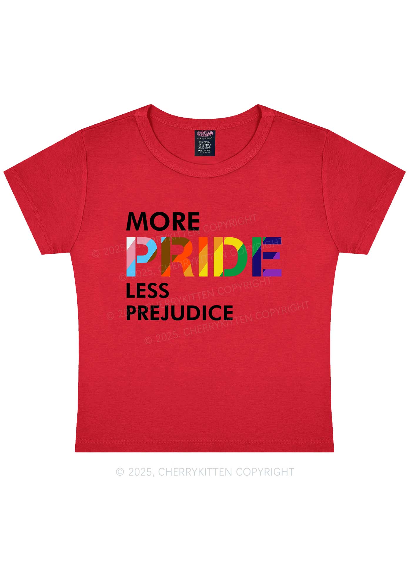 More Pride Less Prejudice Y2K Baby Tee Cherrykitten - Image 8