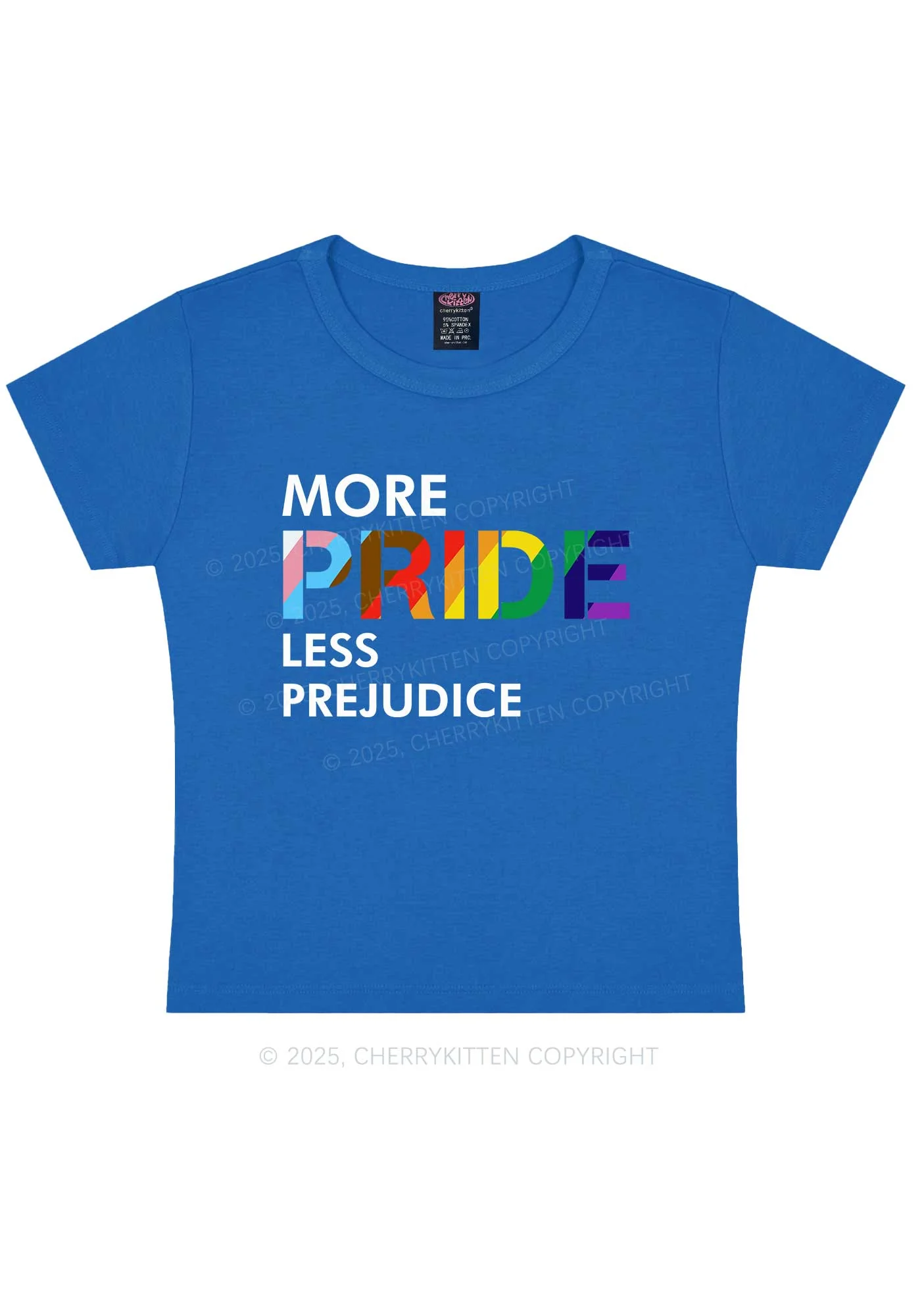 More Pride Less Prejudice Y2K Baby Tee Cherrykitten - Image 9