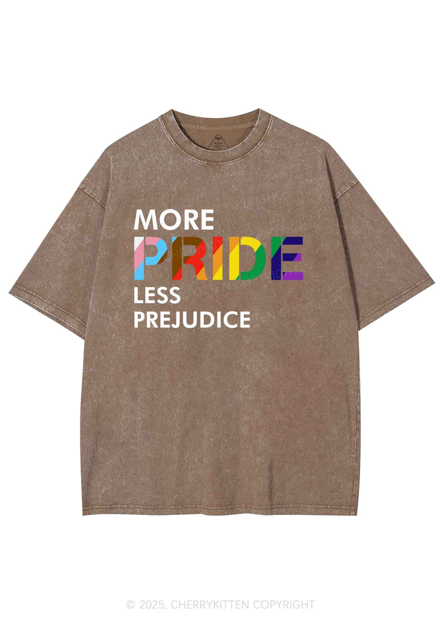 More Pride Less Prejudice Y2K Shirts Washed Tee Cherrykitten - Image 6